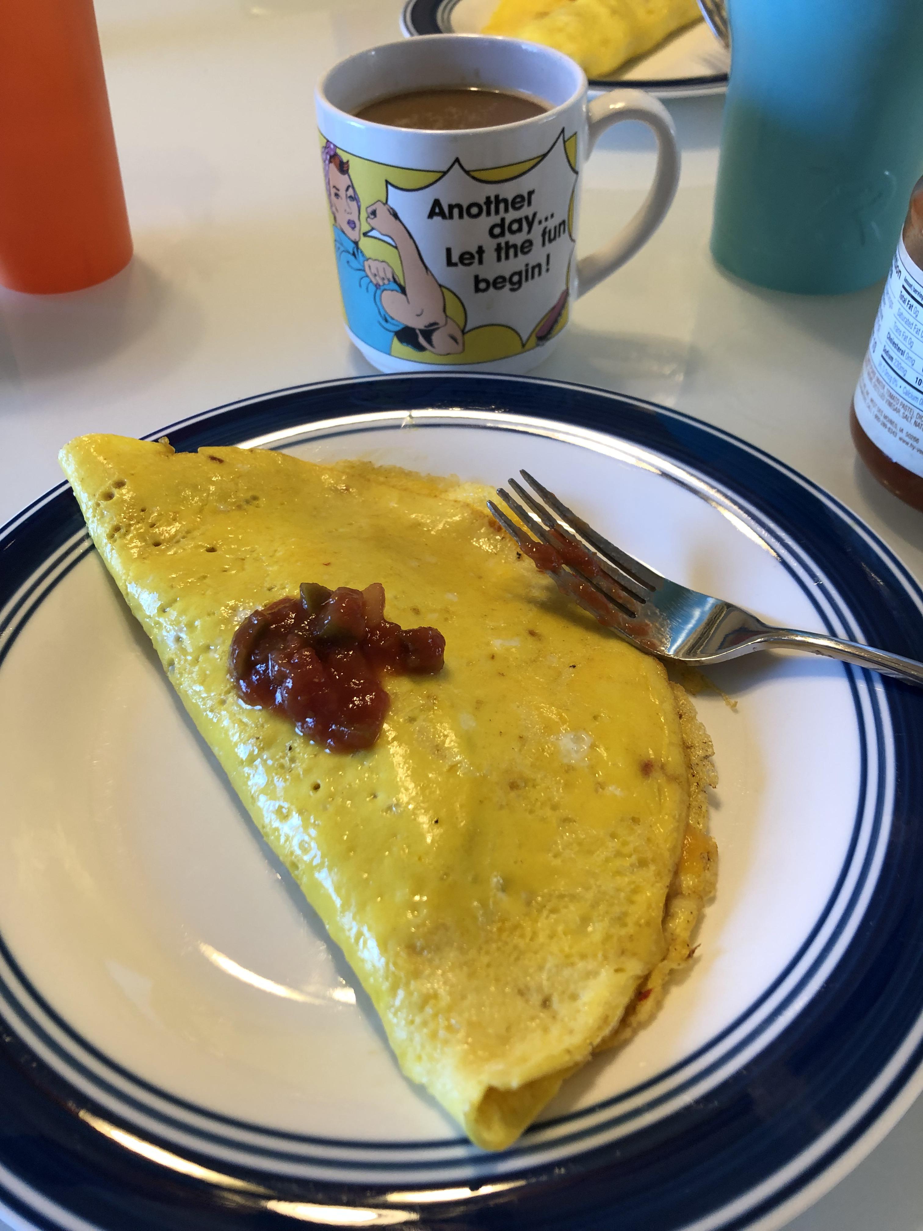My first “perfect” omelette! After years of perfecting my omelette