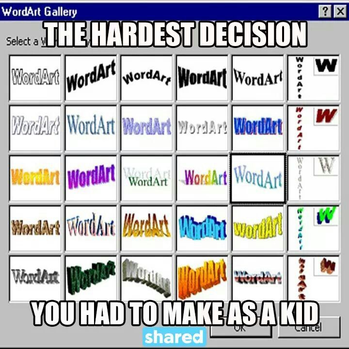 WordArt nostalgia