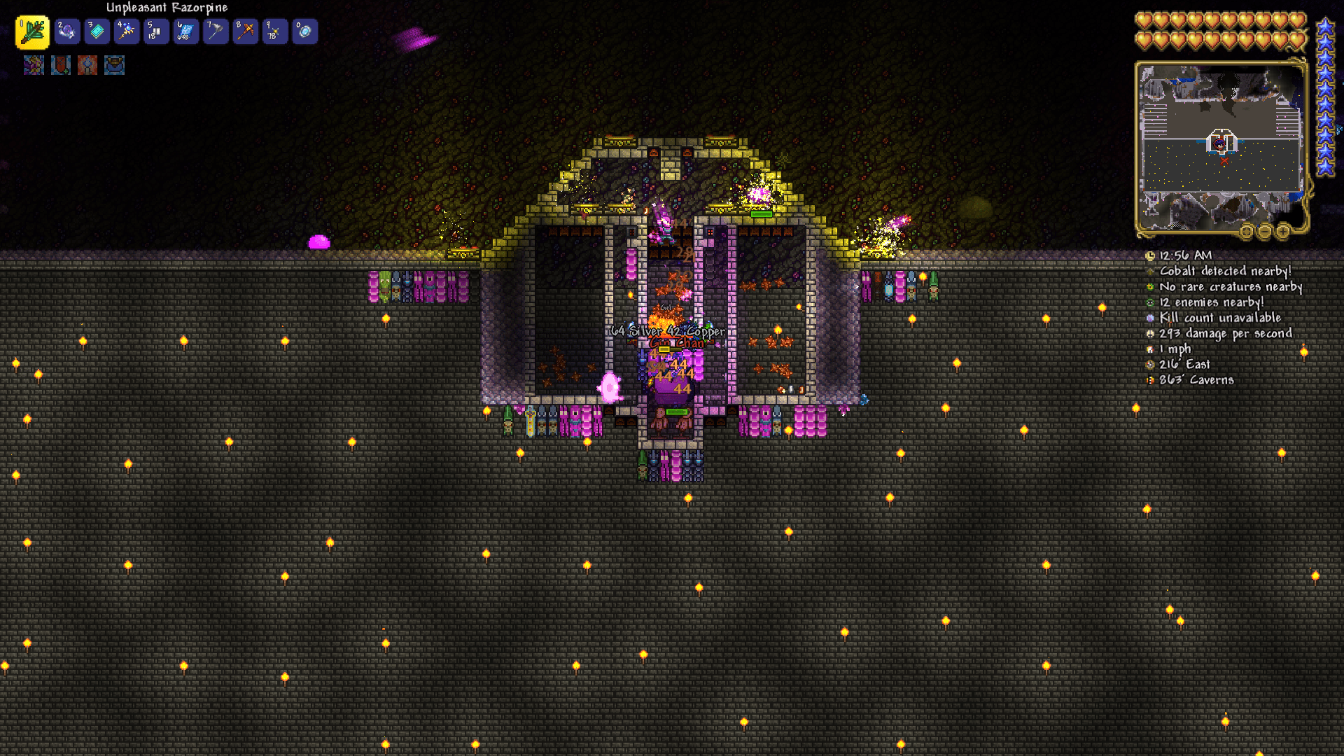Spent some time today and constructed a Rod of Discord farm r/Terraria