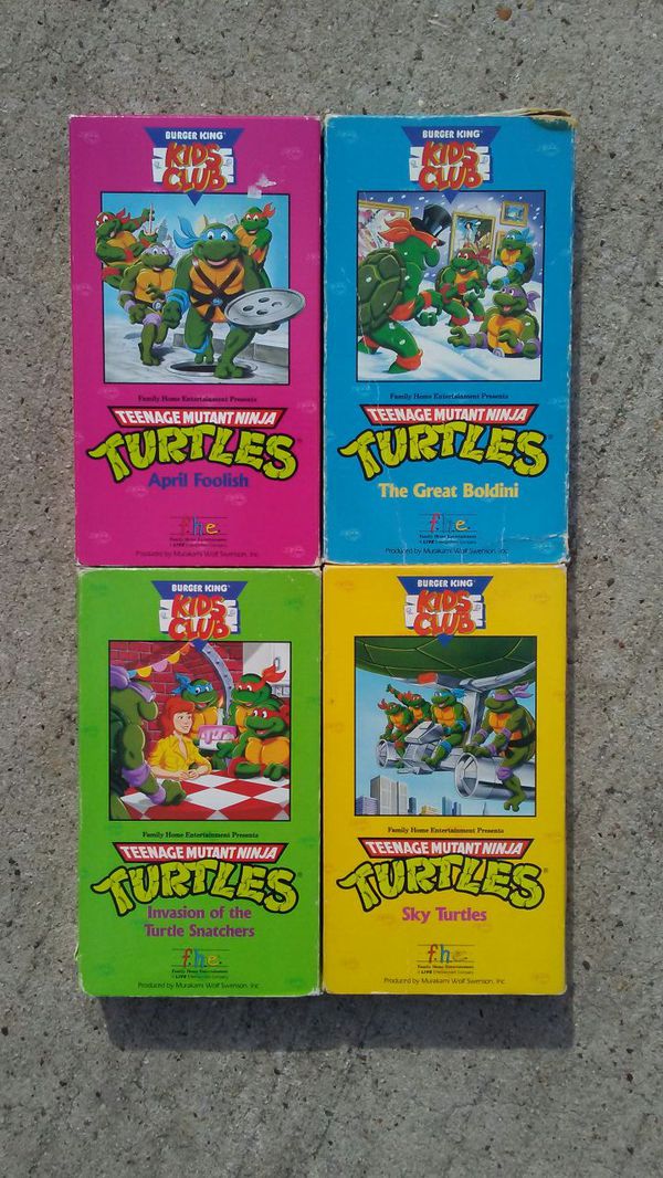Burger King exclusive Teenage Mutant Ninja Turtle VHS tapes! r/nostalgia