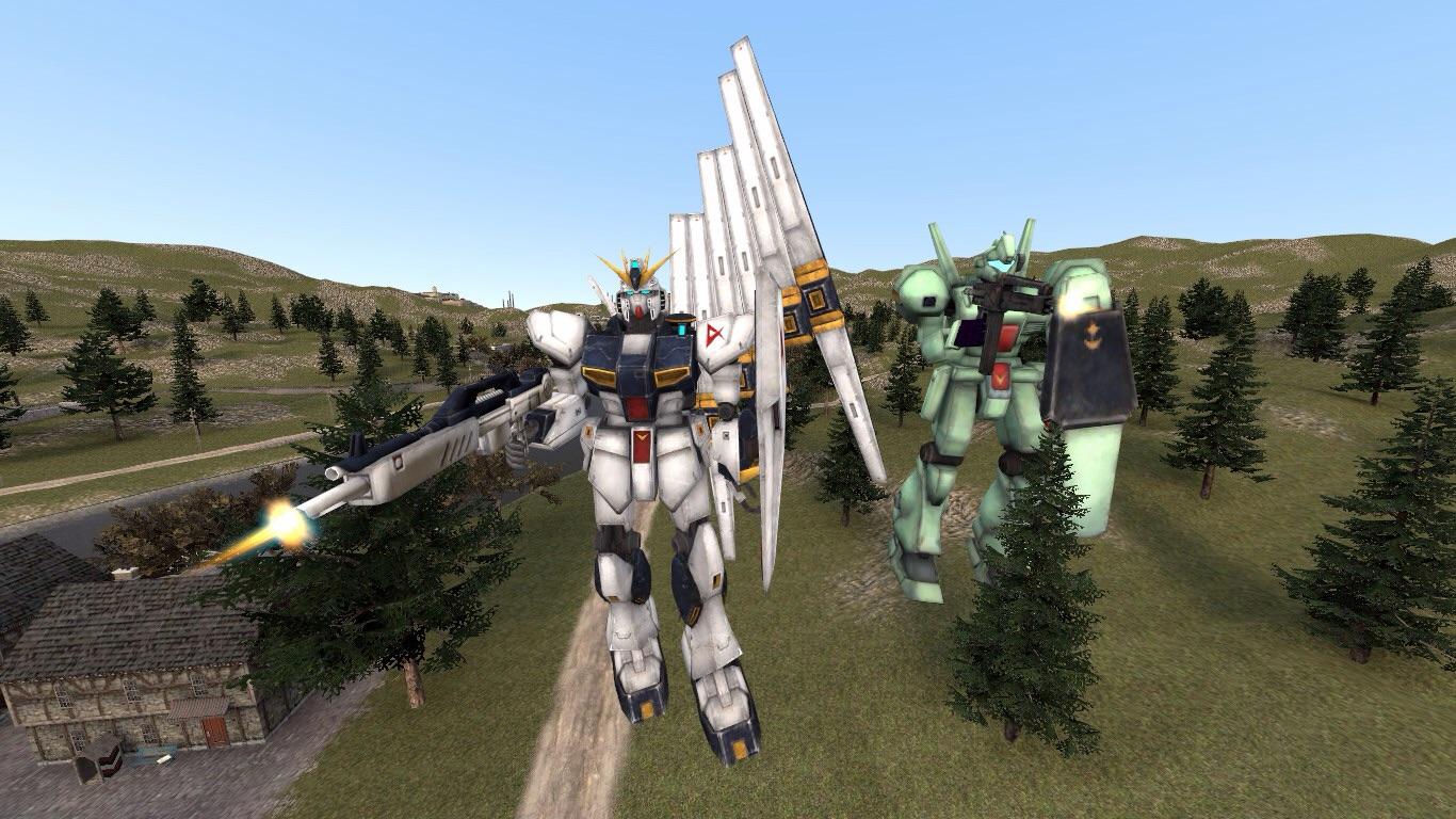 The Nu Gundam isn't just for show! [Gmod] Gundam