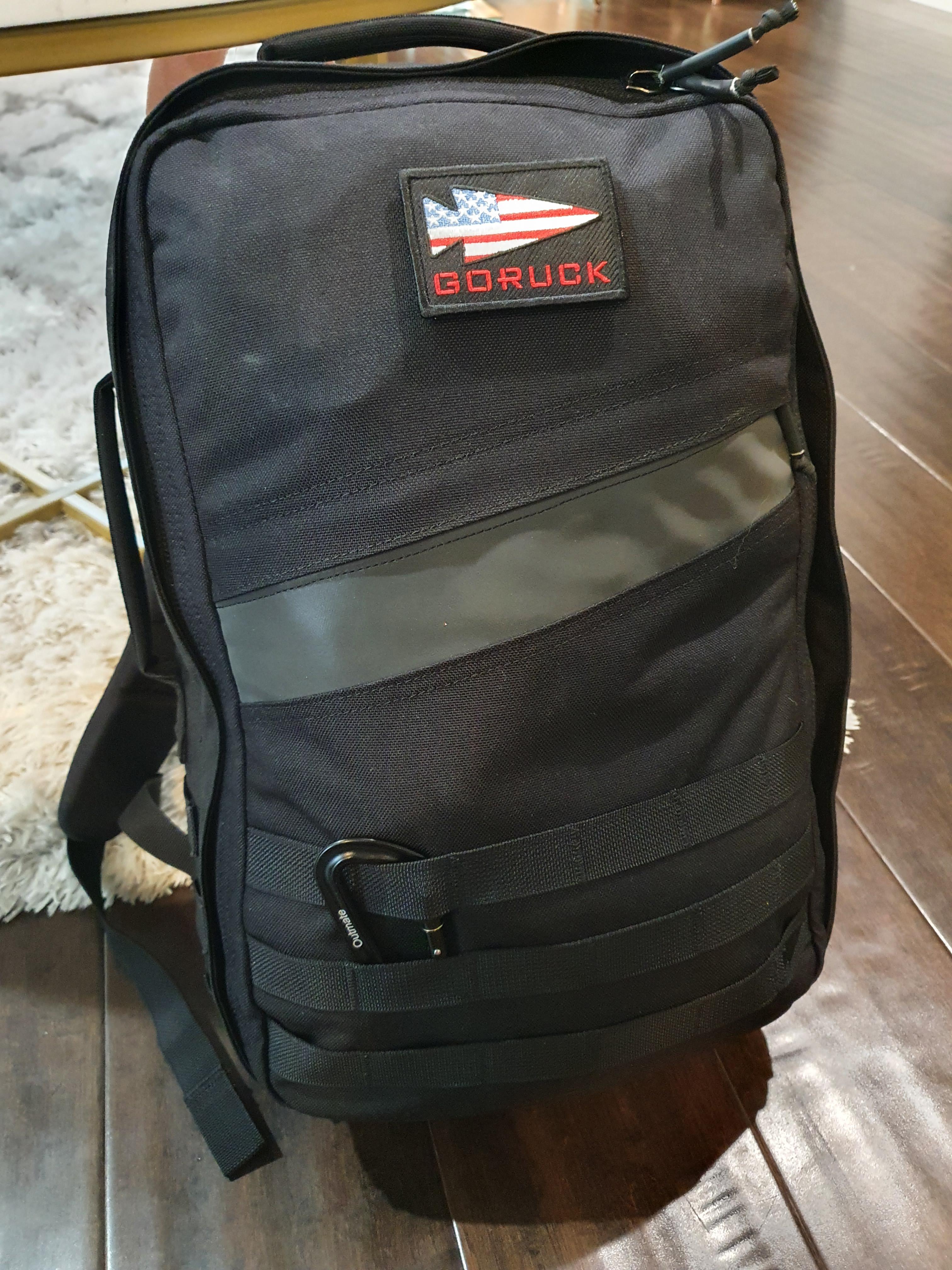 Rucking with tumpline for load distribution Goruck