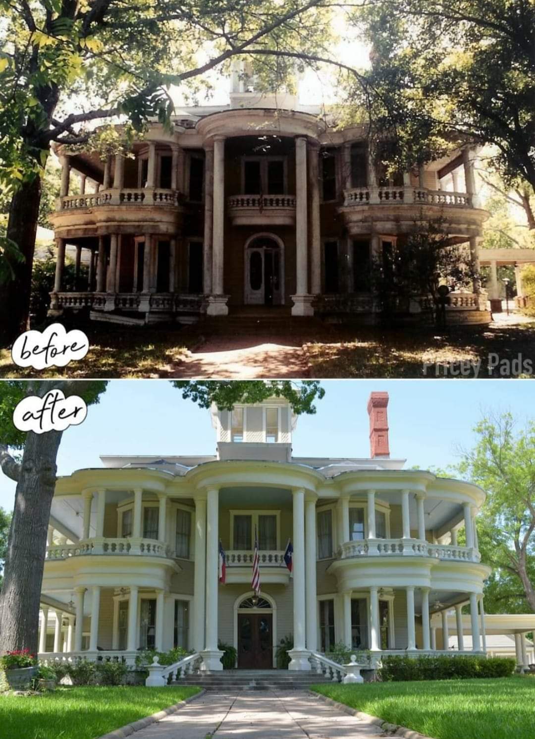 The restoration of the Cartwright House. r/McMansionHell