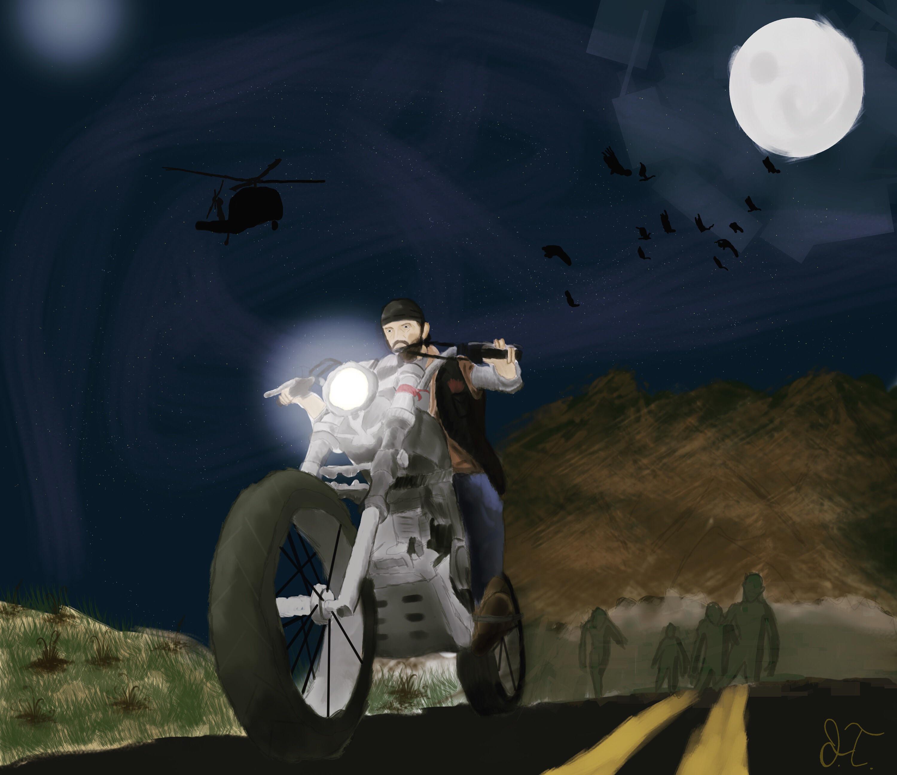 Days Gone fan art I finished today [Image] PS4