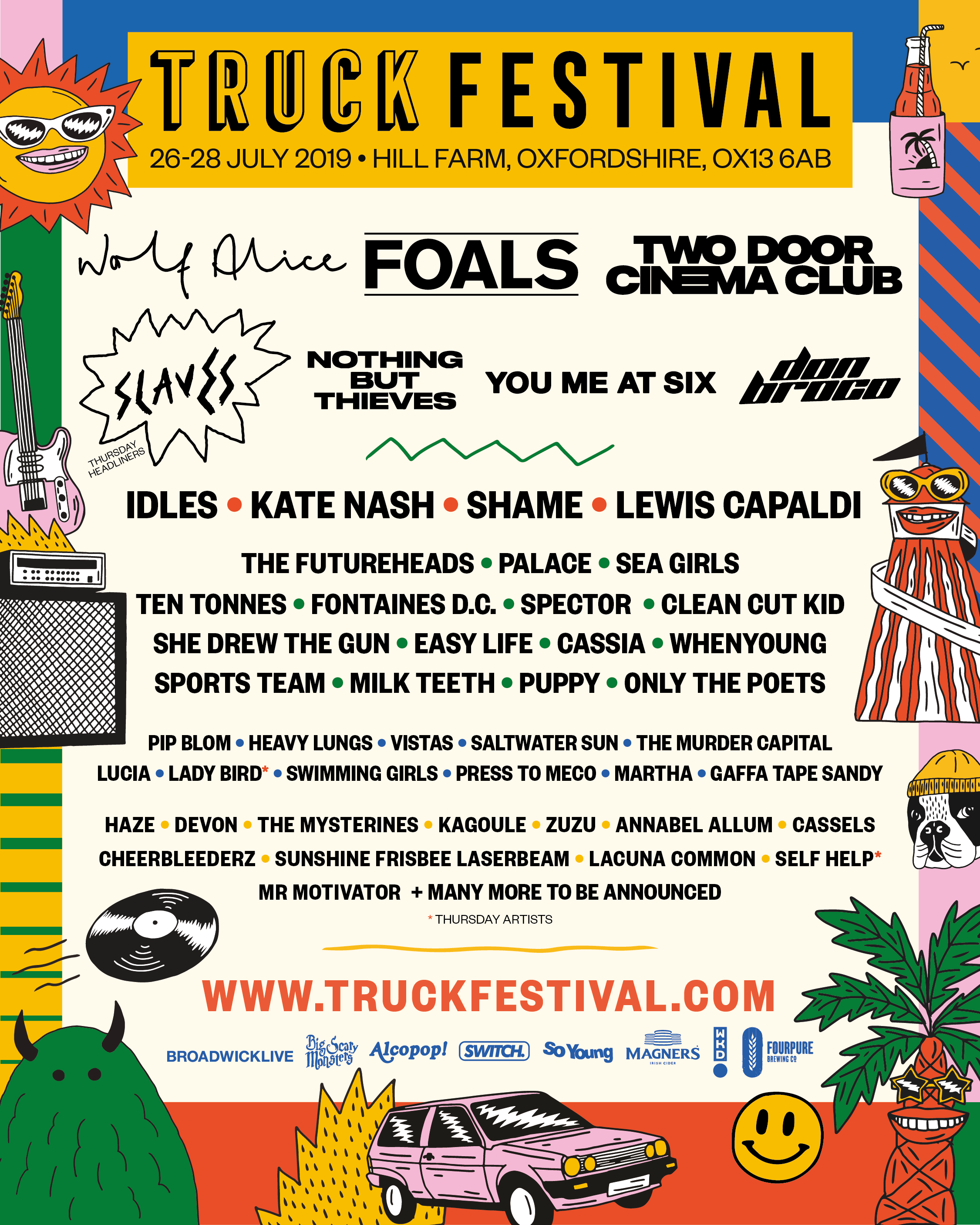 Truck Festival 2019 lineup has been announced! r/festivals