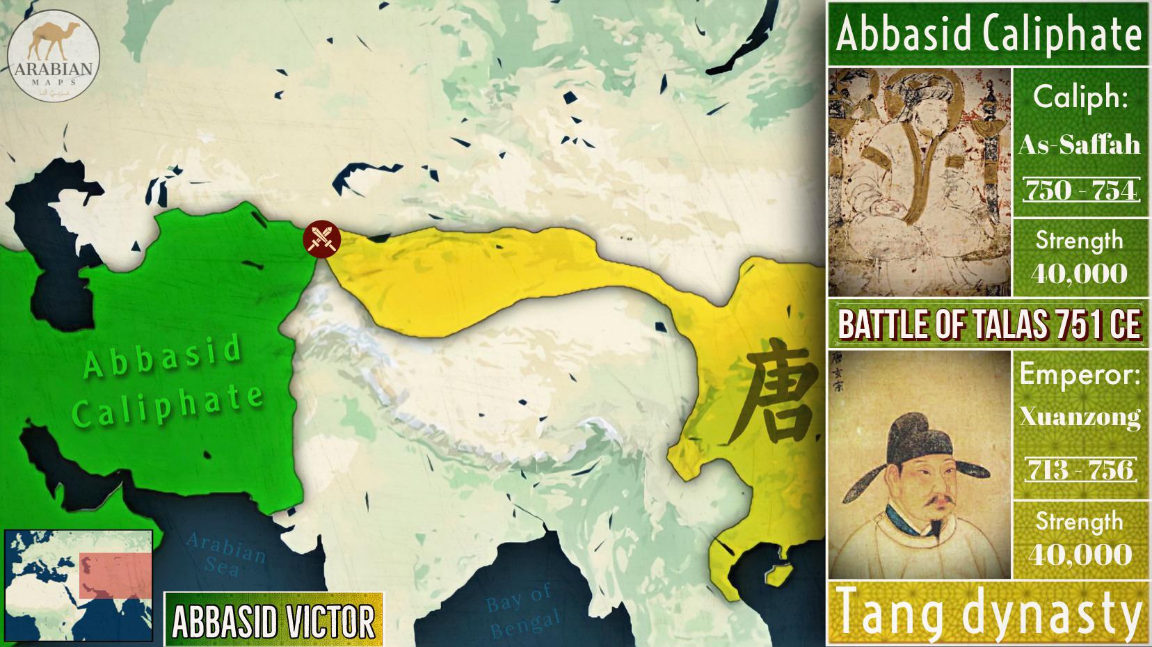 Battle of Talas 751 CE MapPorn