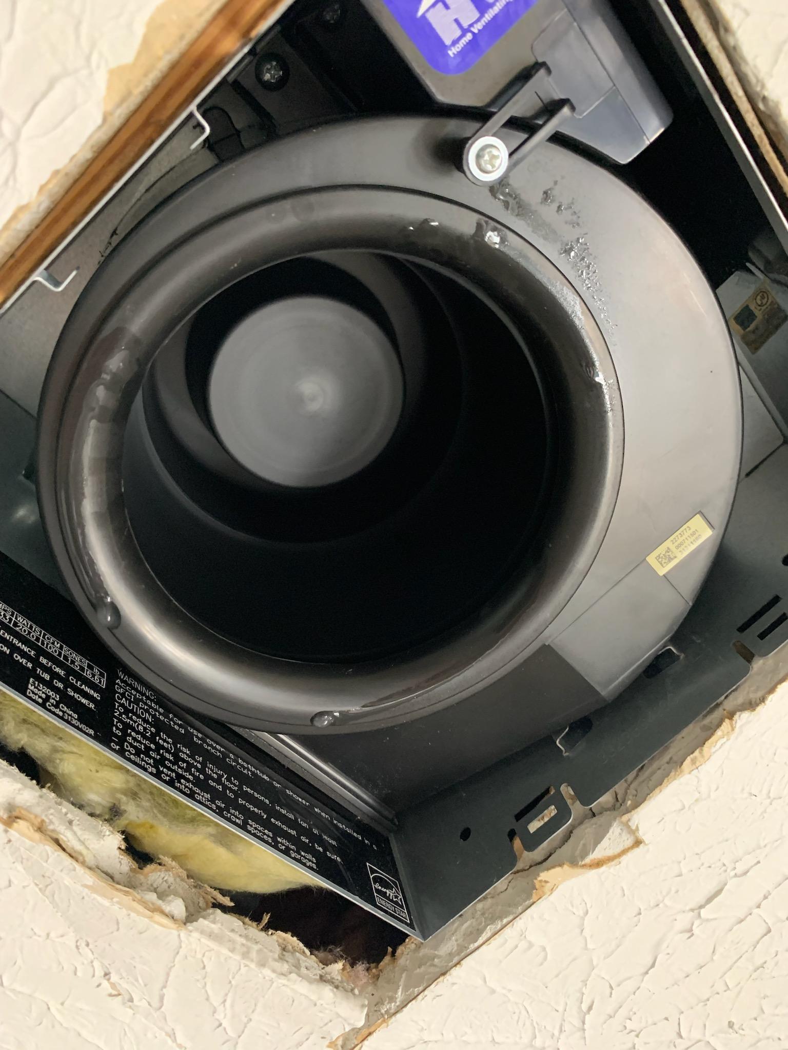 New bathroom vent fan dripping? : r/DIY