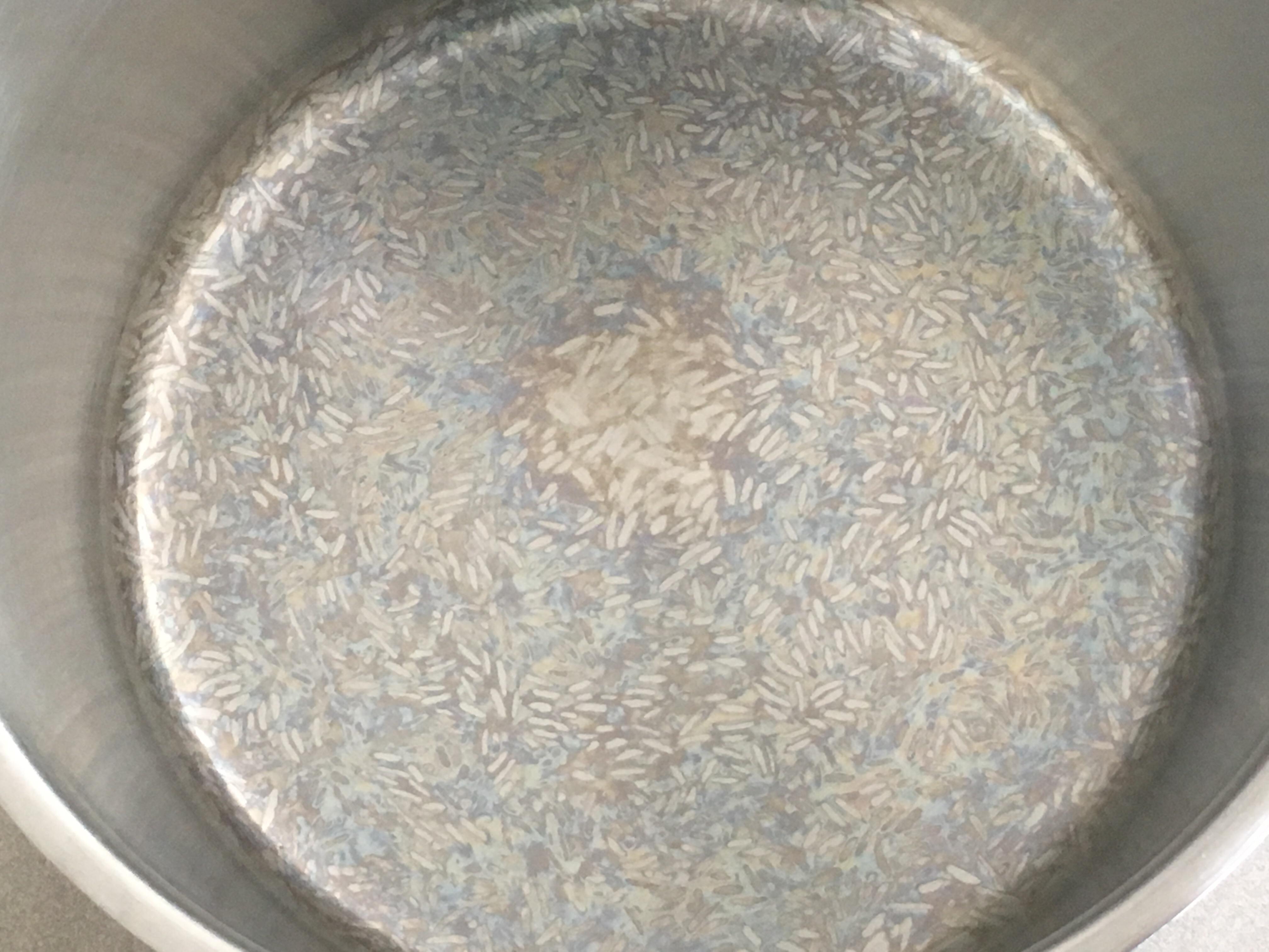 Marks left behind by cooking rice in a pot r/mildlyinteresting