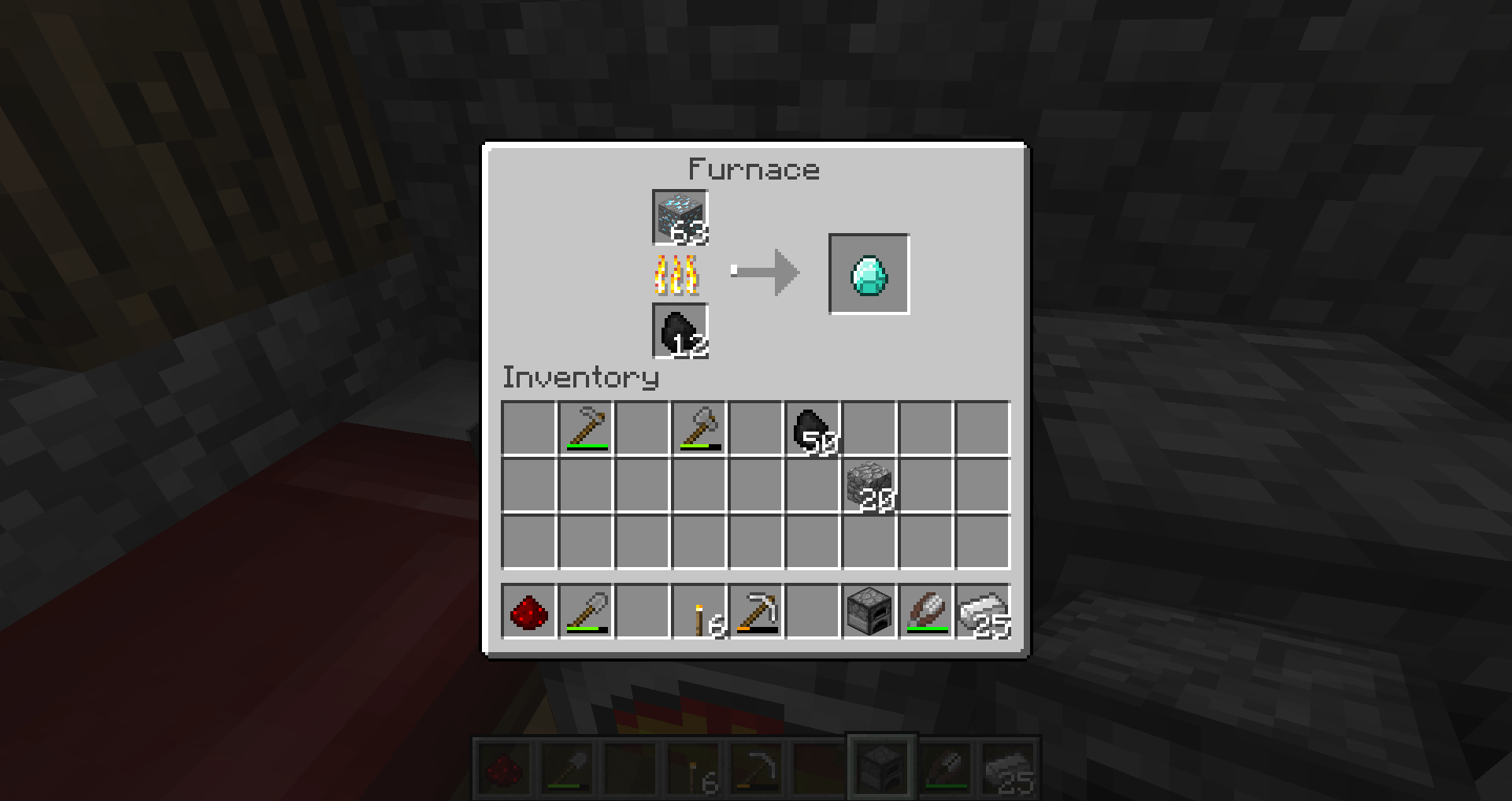 TIL you can smelt diamond ore just like iron and gold(it works for