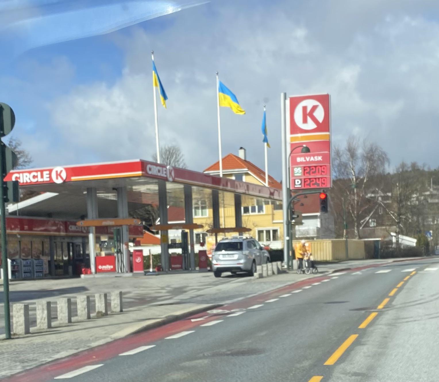 Gas station in Stavanger, Norway. ukraine