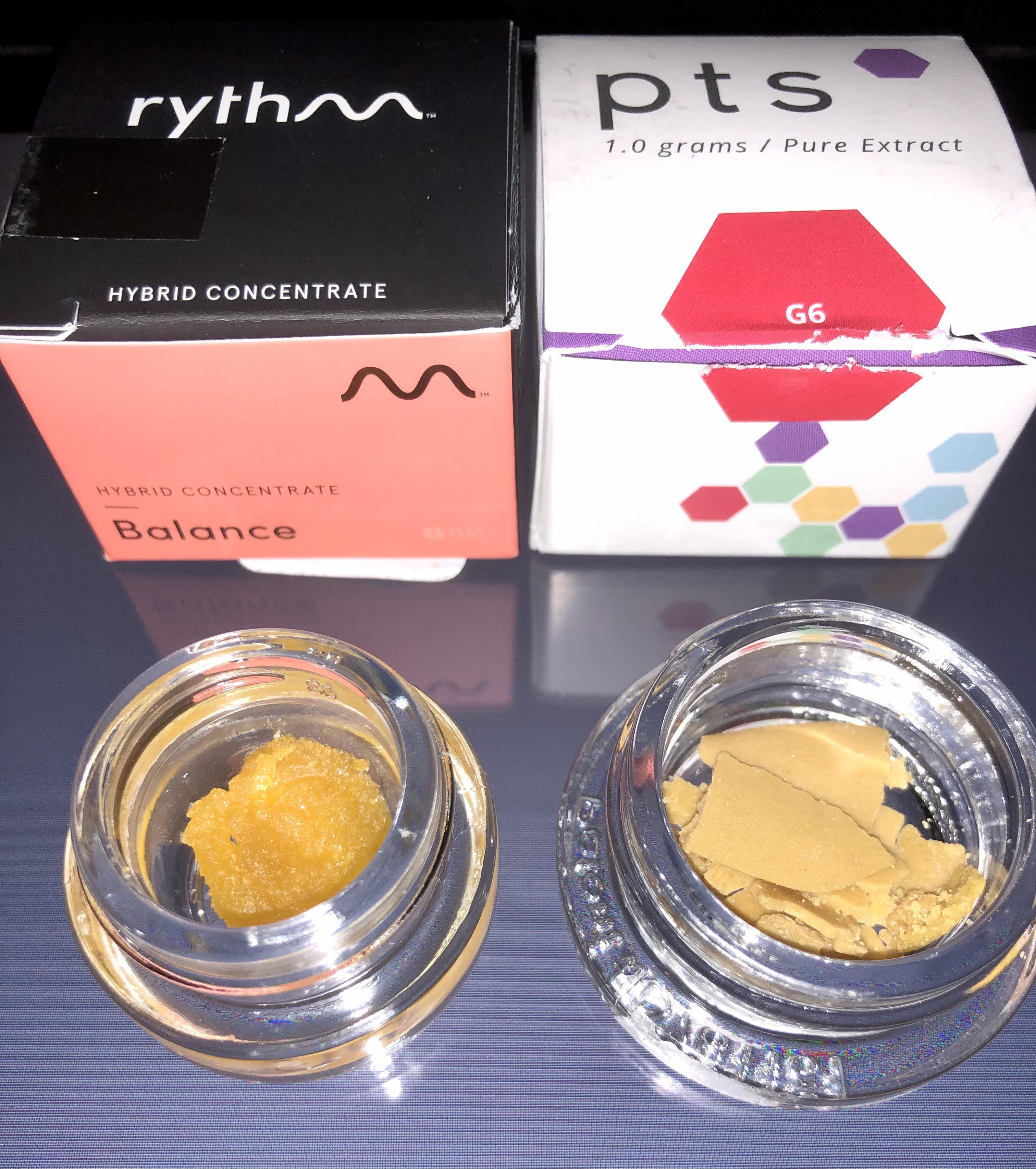 Rythm Jet Fuel live resin X PTS G6 wax r/Dabs