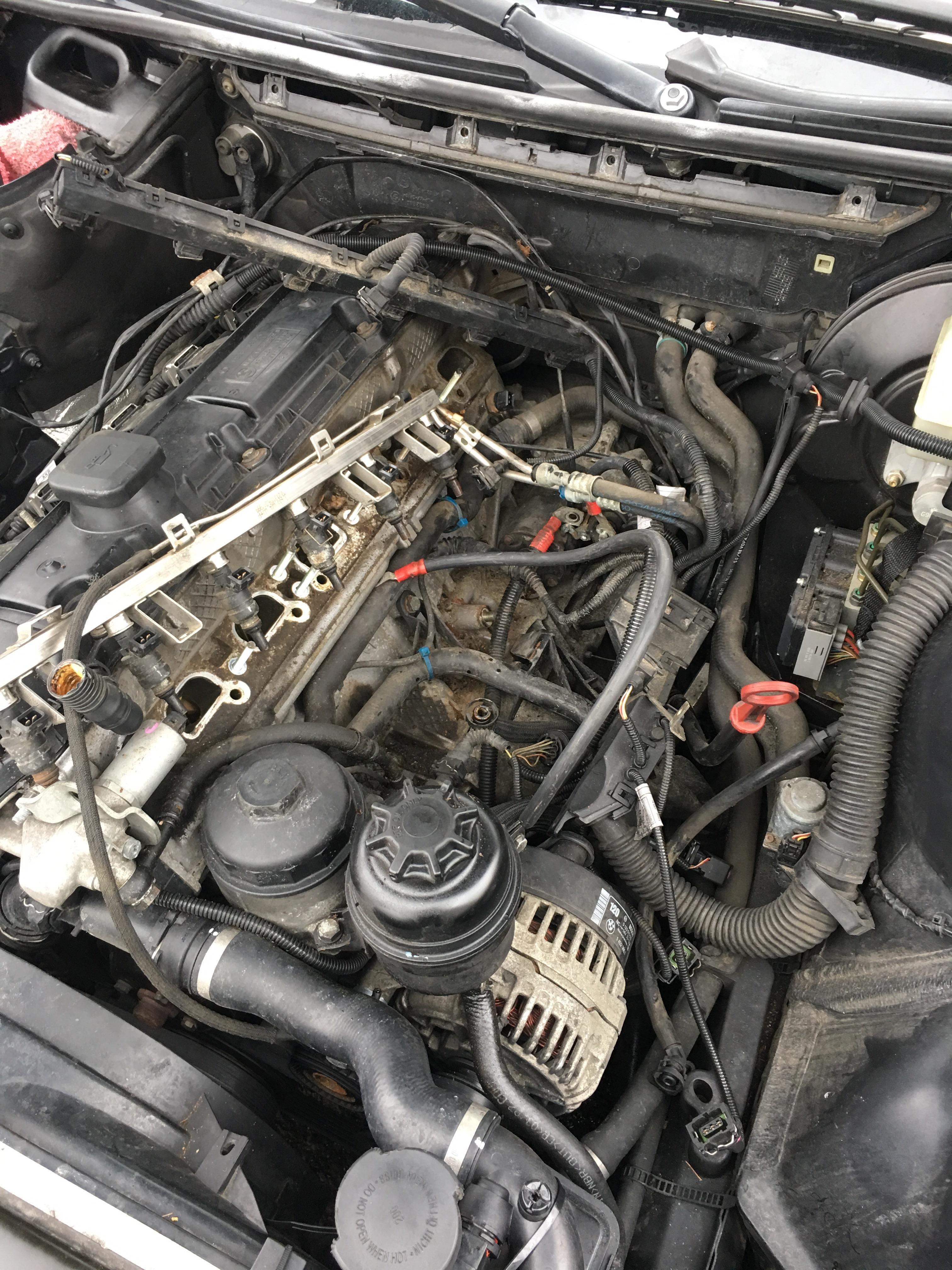 328i with 330i intake swap in process r/e46