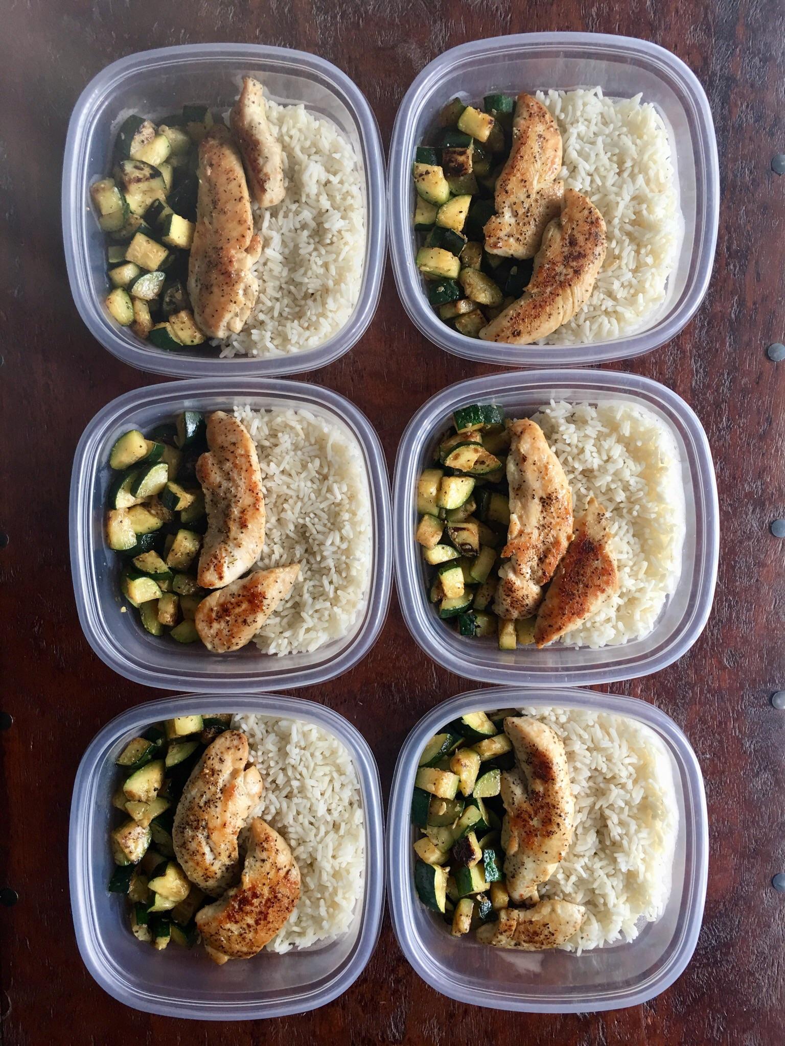 Chicken, rice, and zucchini 😋 r/MealPrepSunday