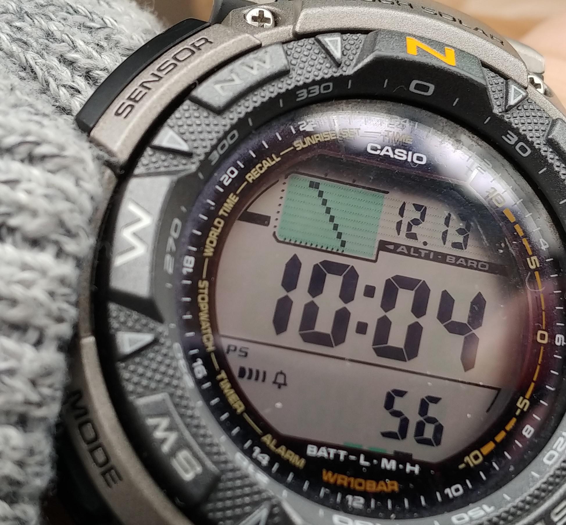 The perfectly linear, drop in barometric pressure on my watch r