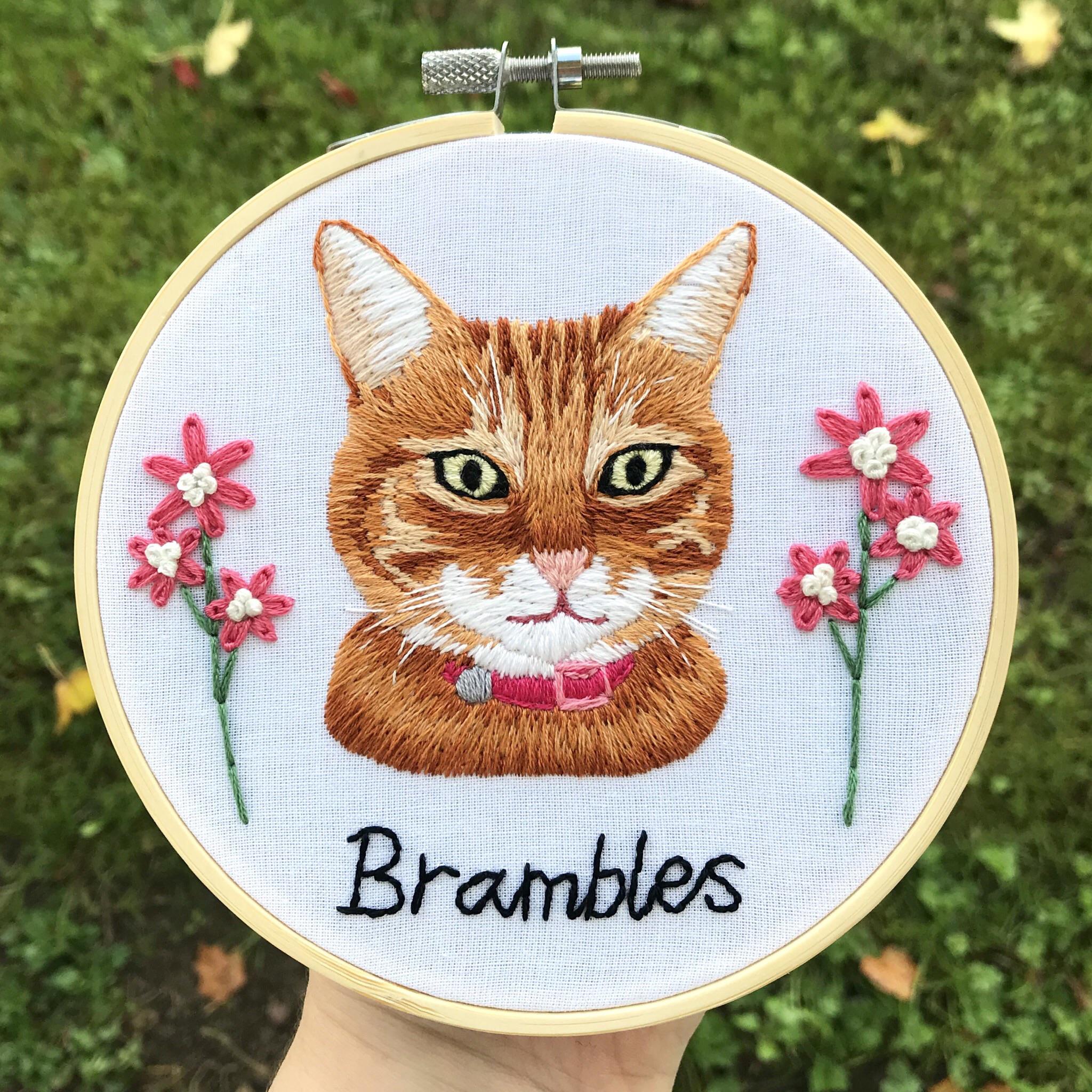 My first ever custom embroidered pet portrait, hope you love it ðŸ¥ºðŸ'—