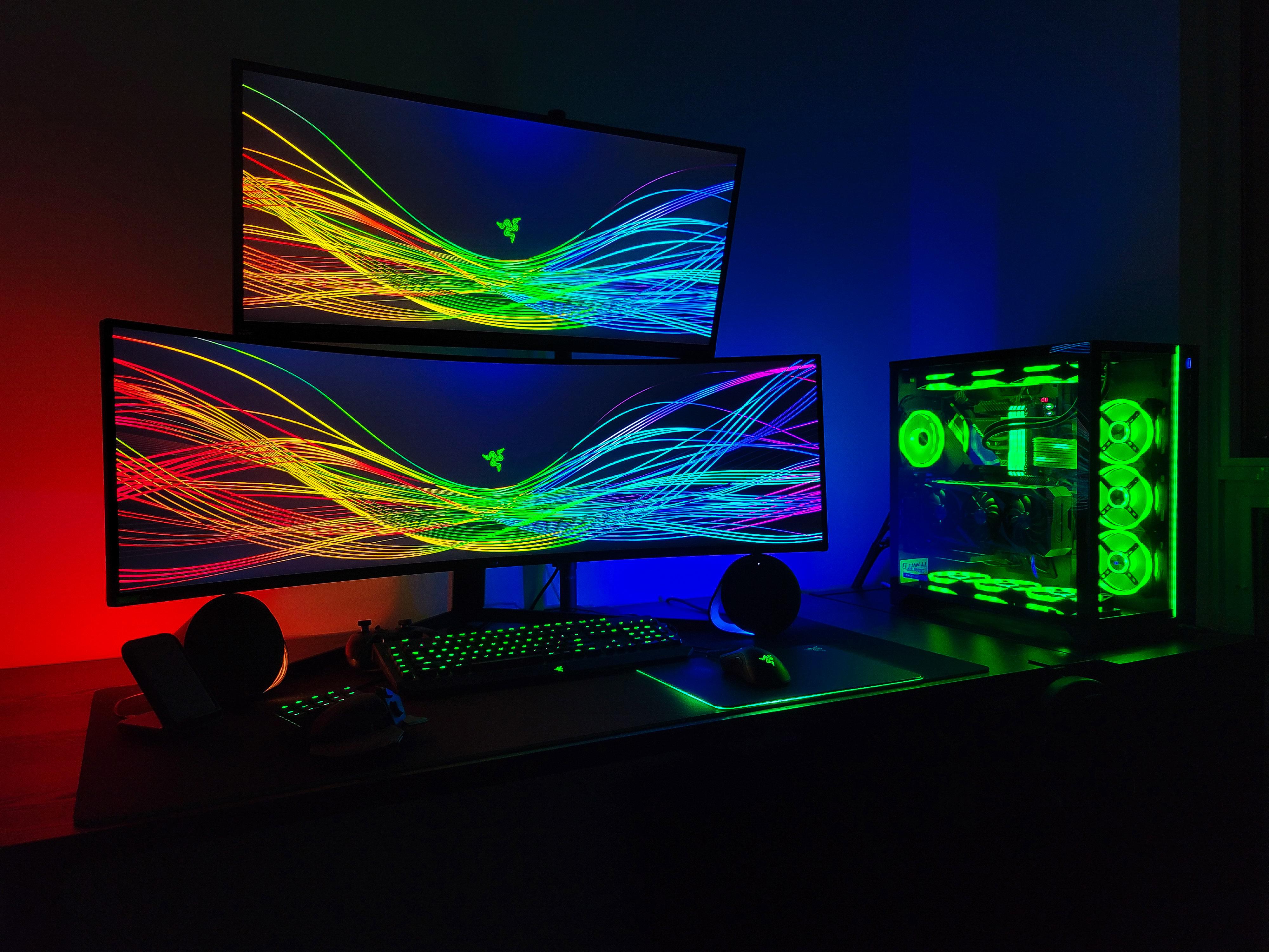 My double ultrawide work/game setup r/ultrawidemasterrace