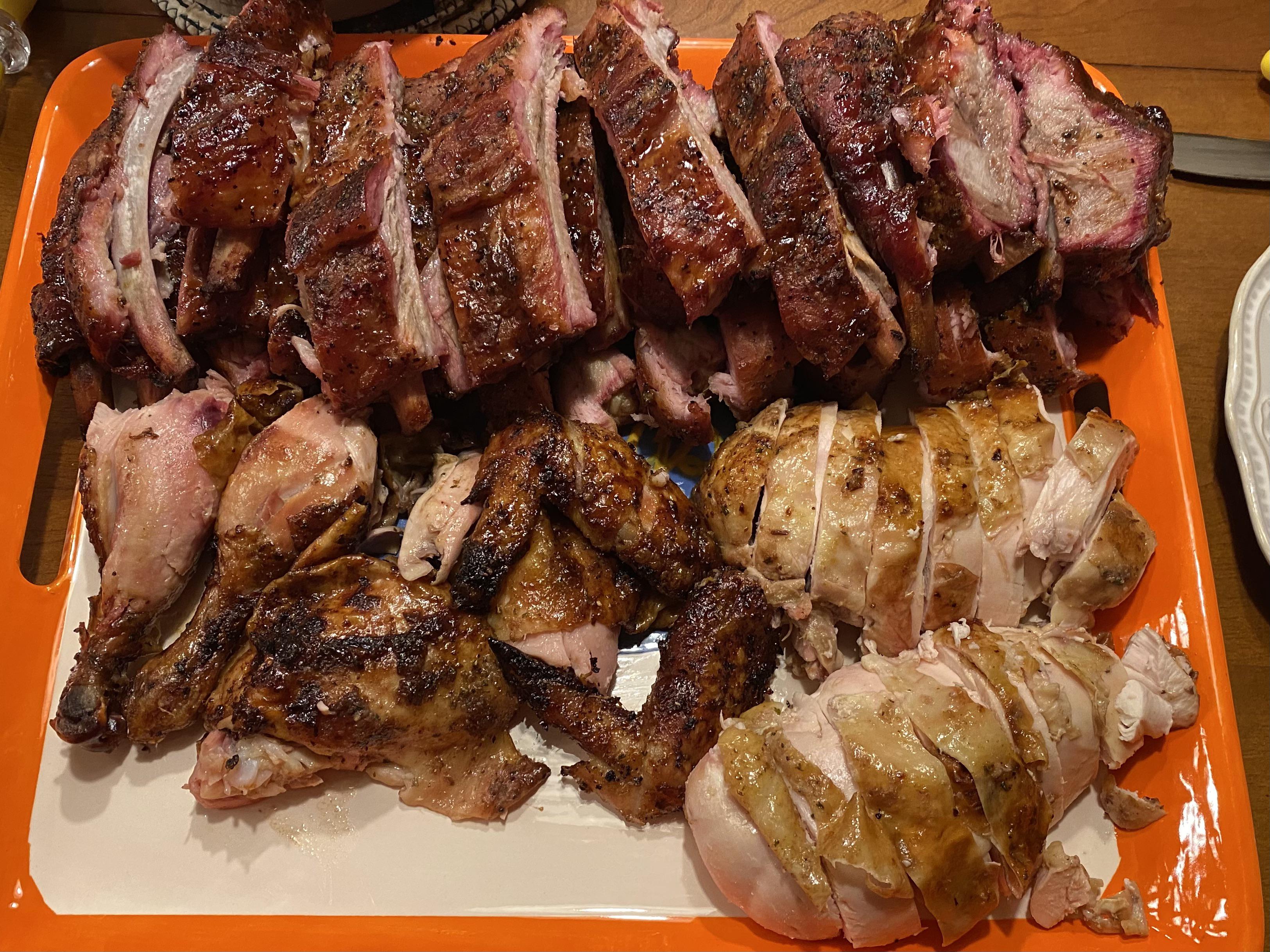 Ribs and Chicken r/KamadoJoe