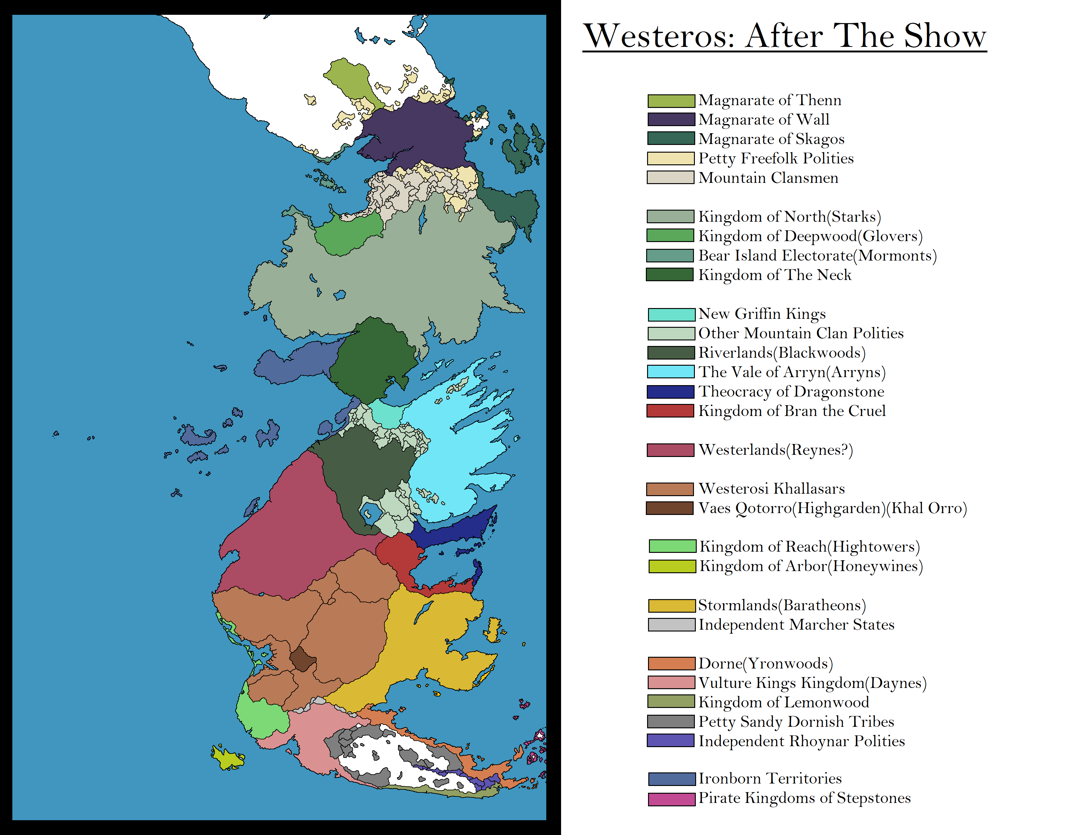 Westeros 20 Years after the End of Game of Thrones r/imaginarymaps