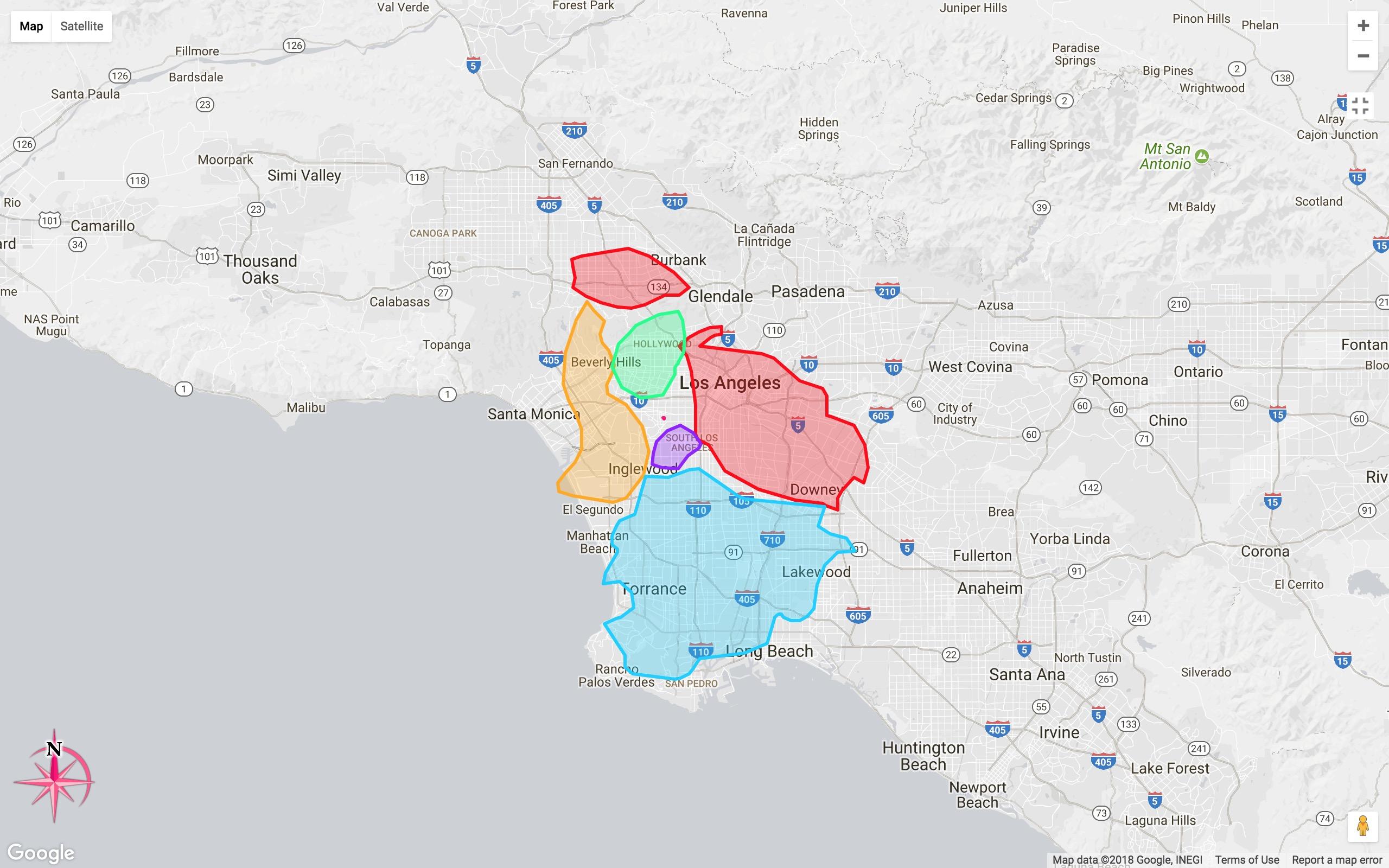 6 Microcountries of Europe compared to Los Angeles [2560 x 1600] r