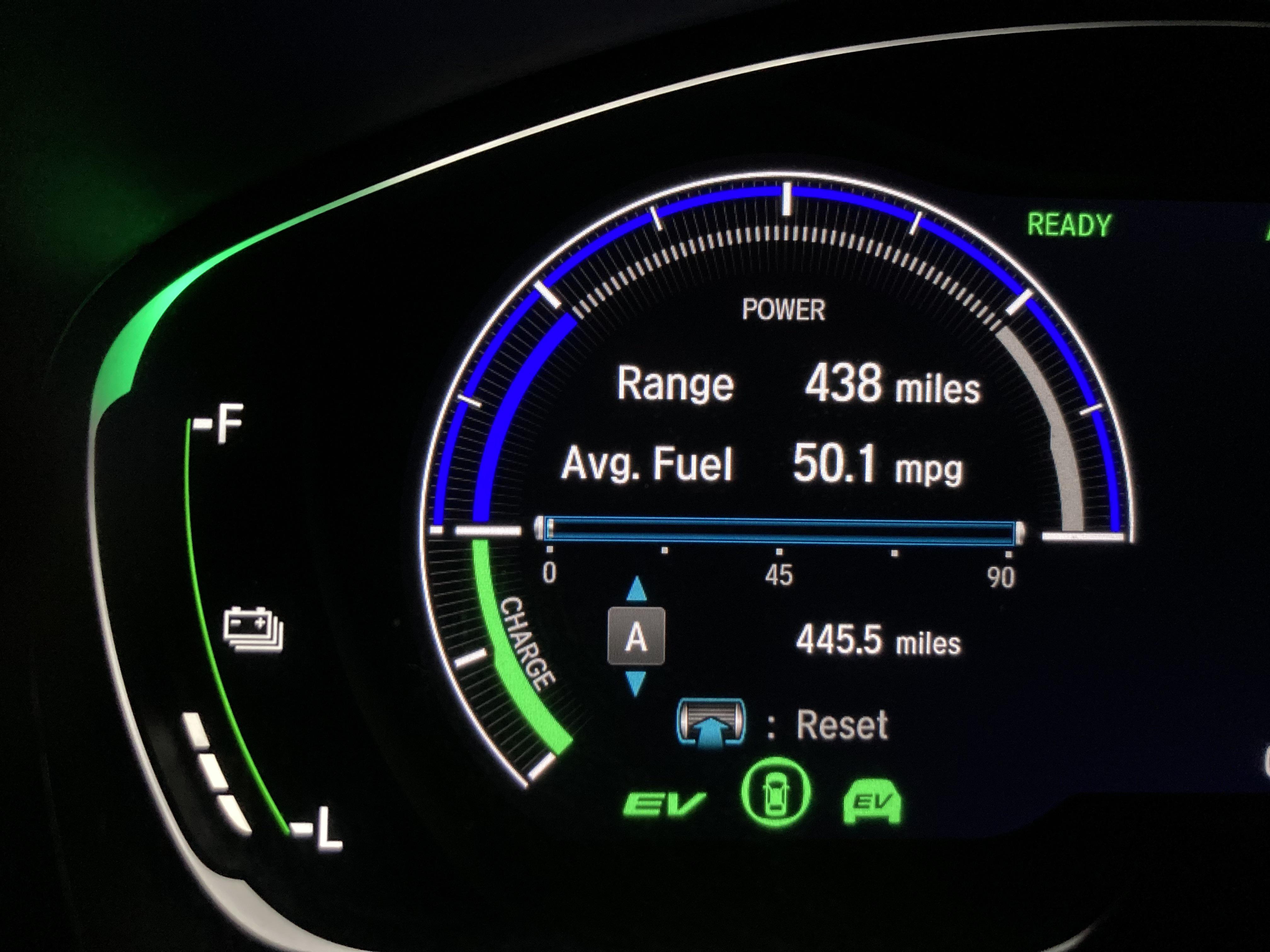 Brand new 2021 Honda Insight EV Hybrid getting me 50.1 mpg on the first