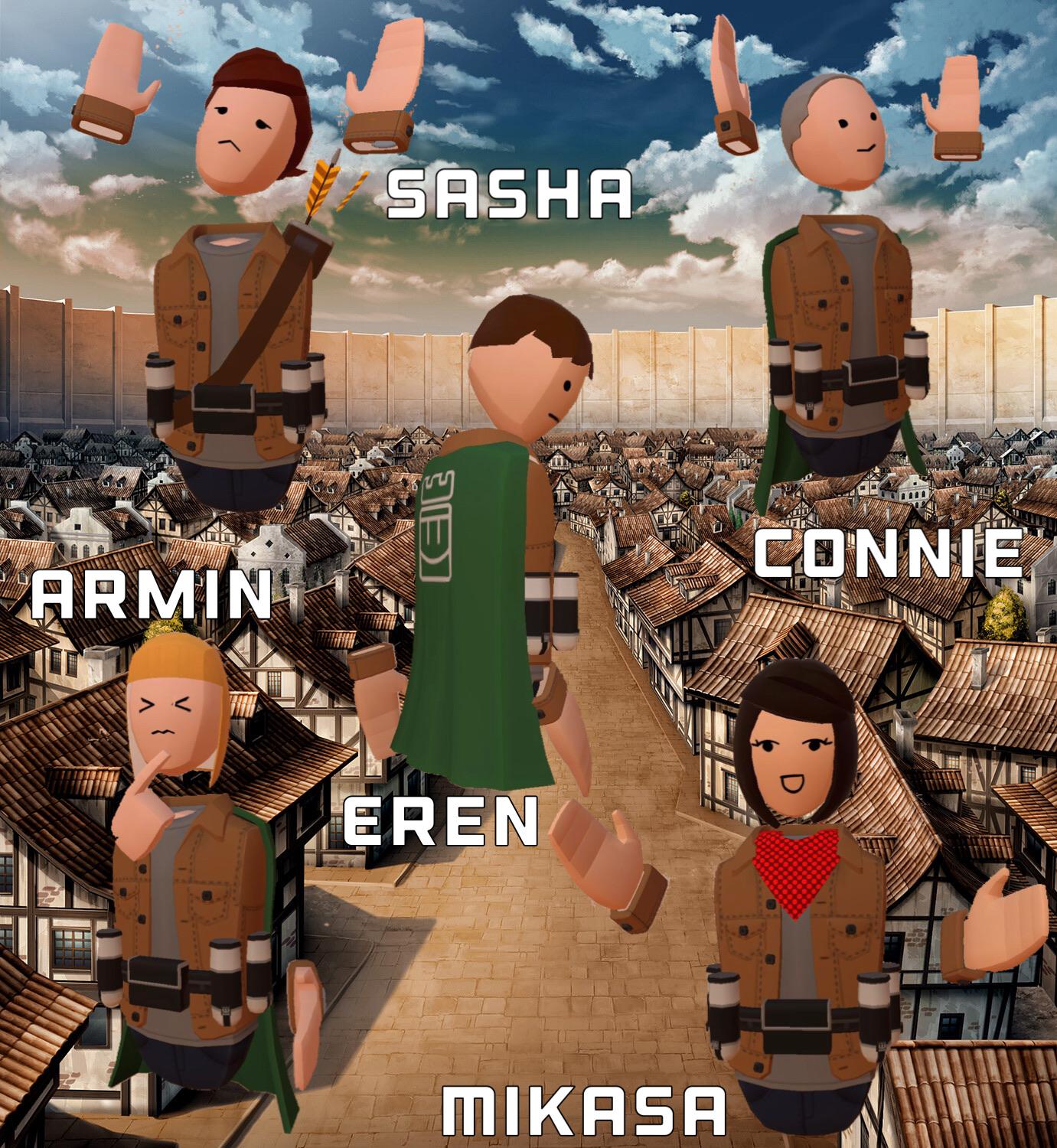 Made AOT avatars in Rec Room (VR game.) attackontitan