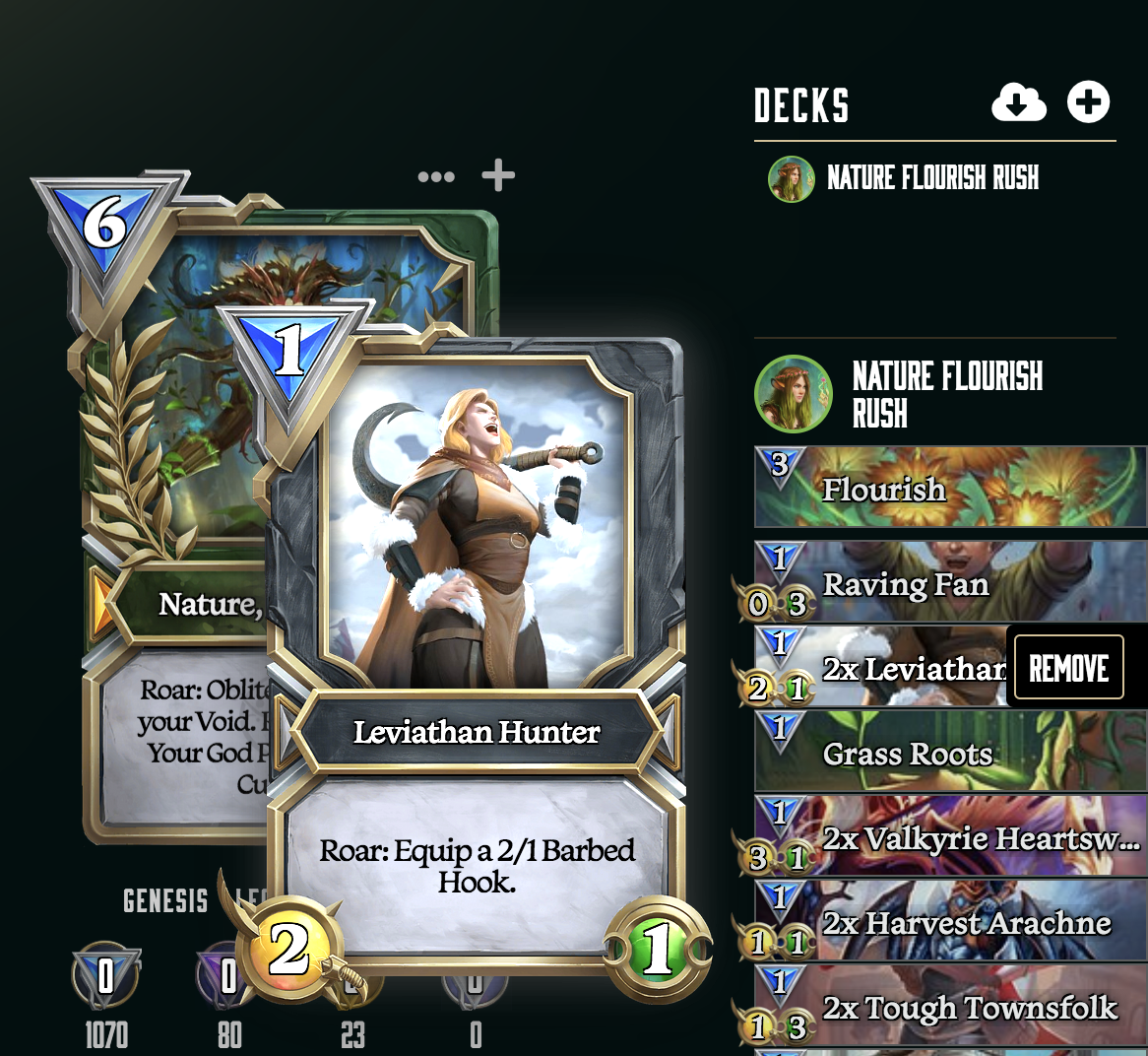 gu.cards Improved Deck Builder Card Preview GodsUnchained