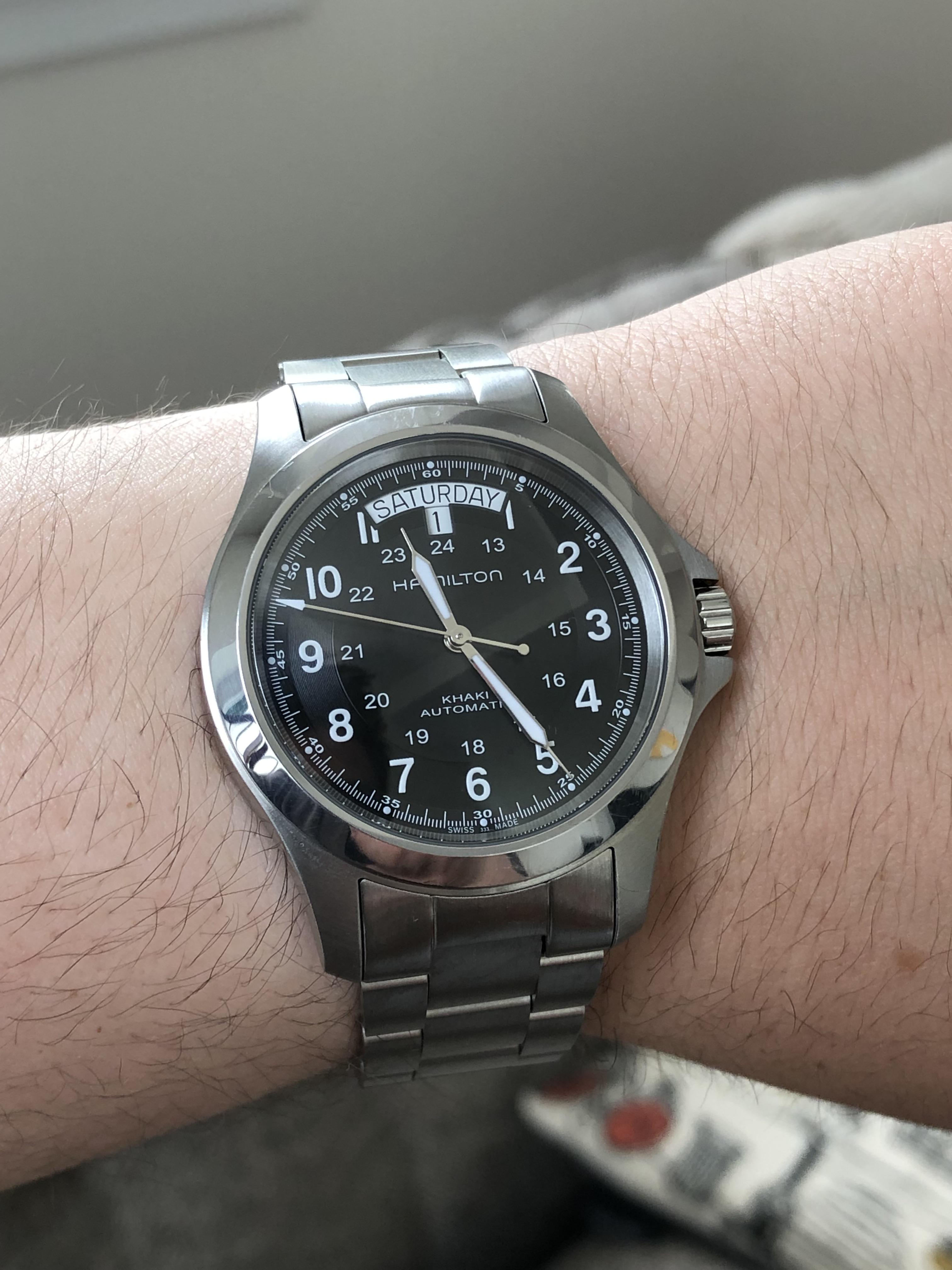 [Hamilton] Just put the metal bracelet back on for the first time since