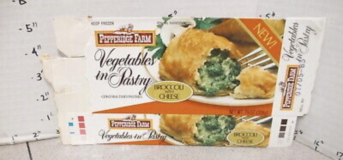 Does anybody remember these? PEPPERIDGE FARM VEGETABLE PASTRY broccoli