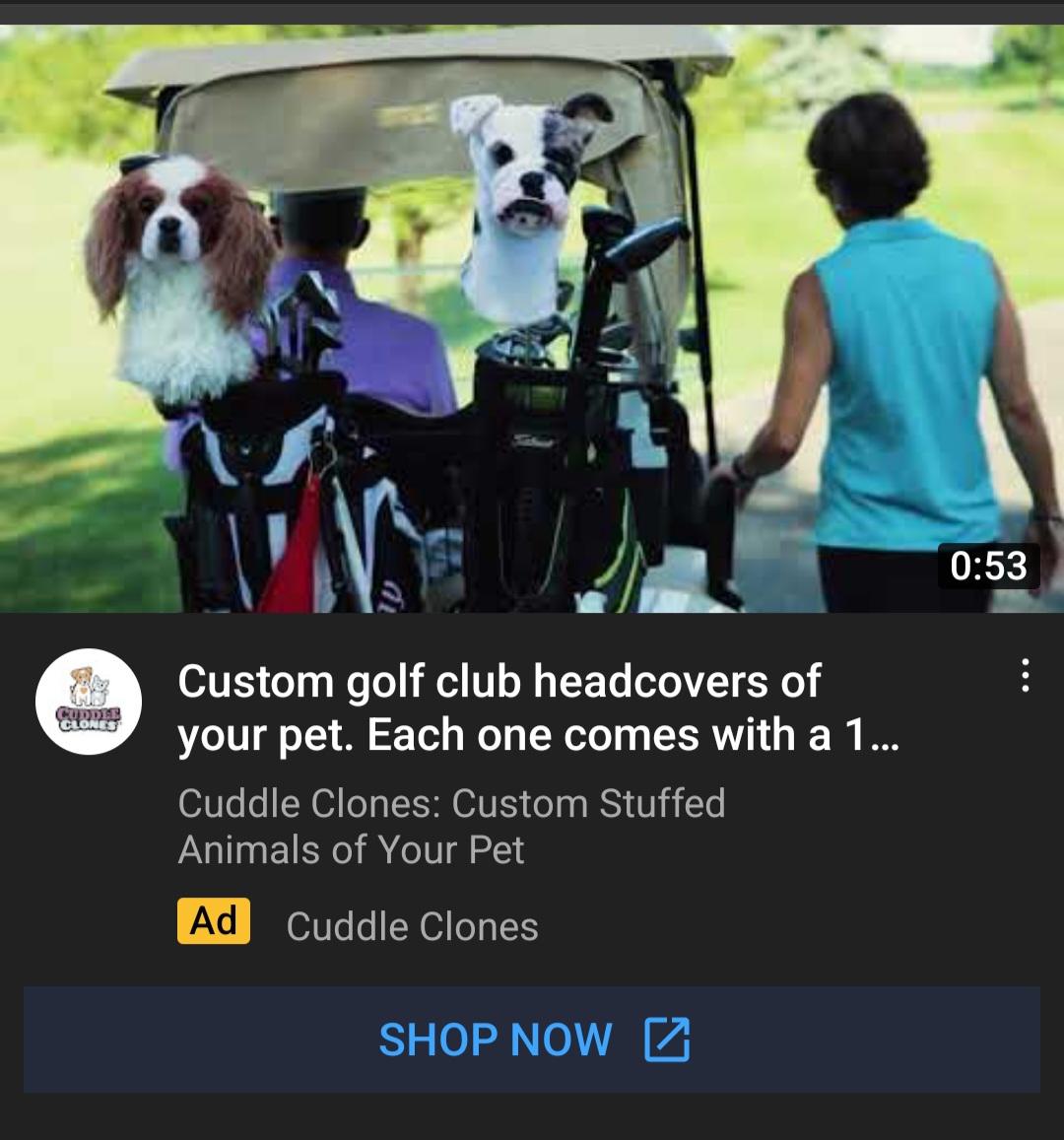 Pet heads for your golf clubs. CrackheadCraigslist