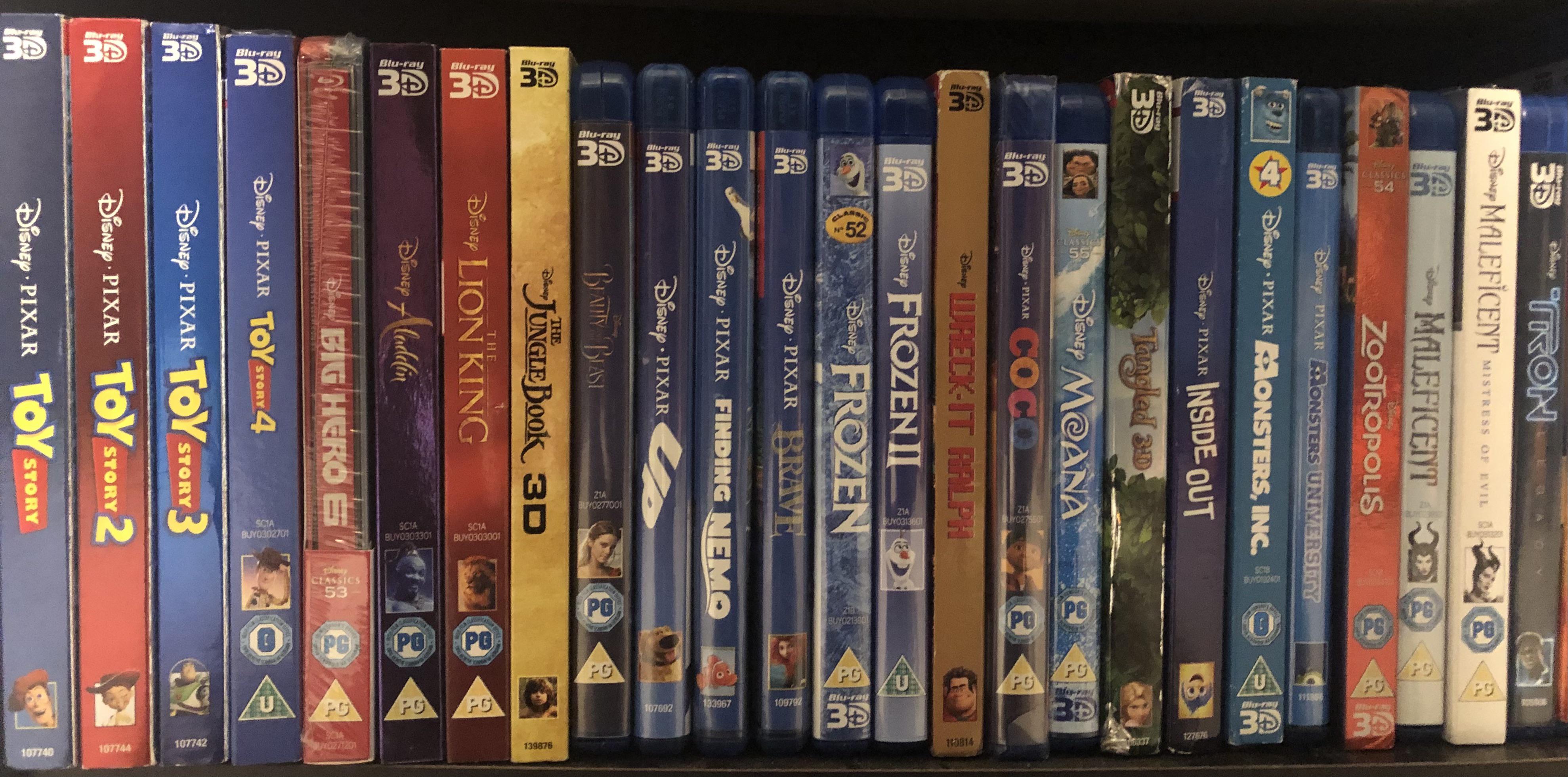 Some of my Disney 3D BluRays. I know some don’t care for 3D but I can