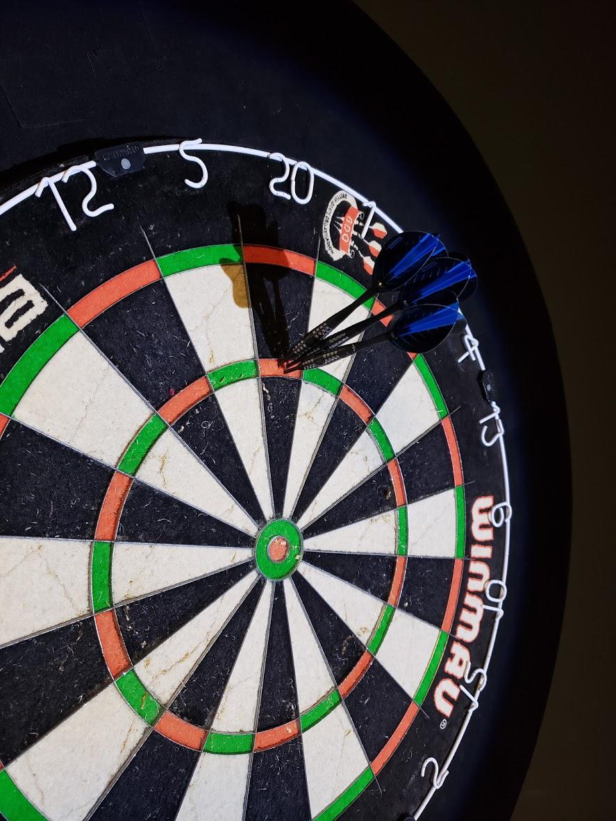 I grouped these three darts rather nicely in a high value segment