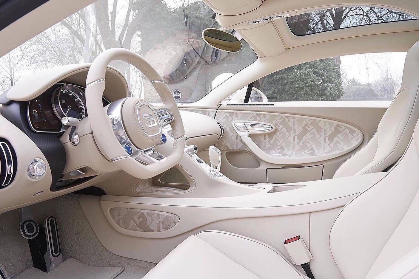 Interior of the Hermès Edition Bugatti Chiron Cars Club