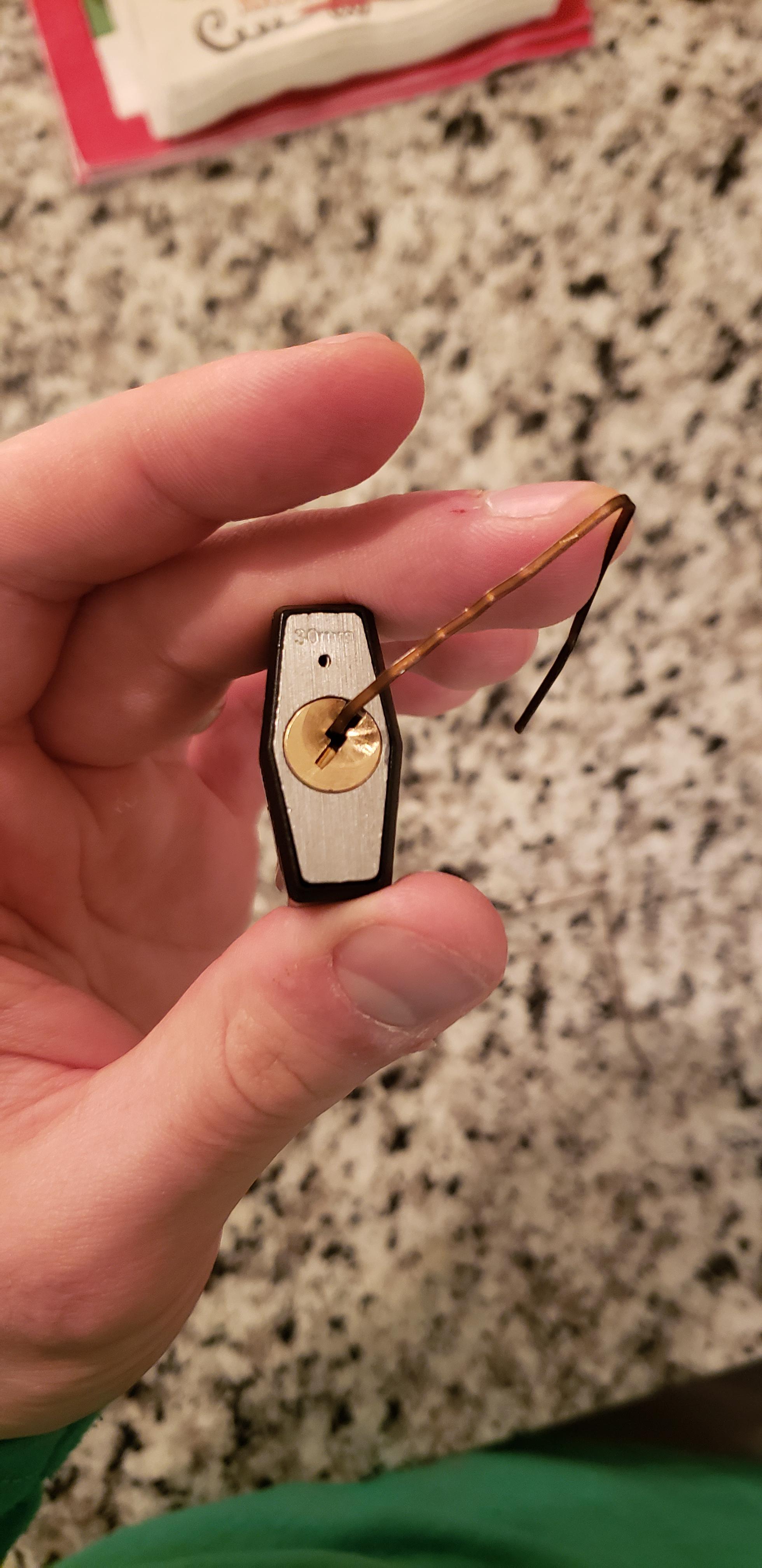 Making do with Bobby pins till I can get some real picks. First lock