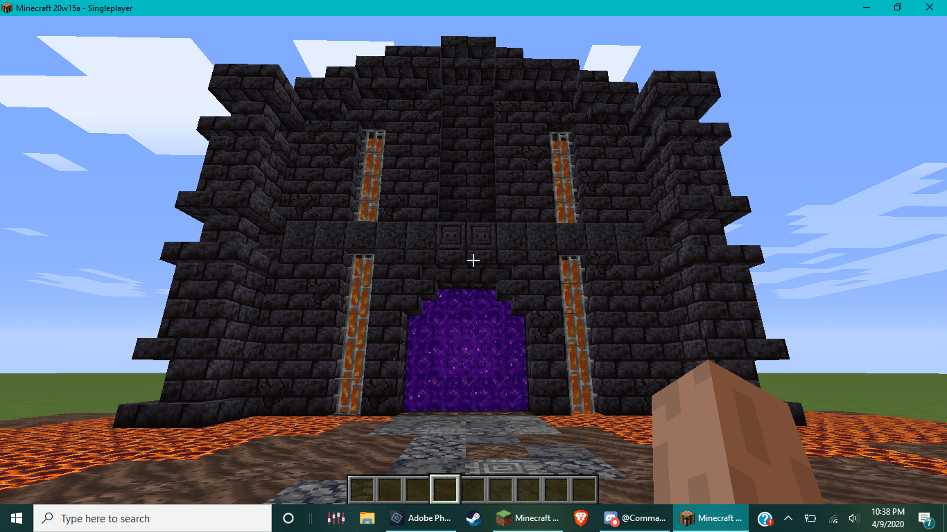 I decided to build a portal with blackstone. r/Minecraft