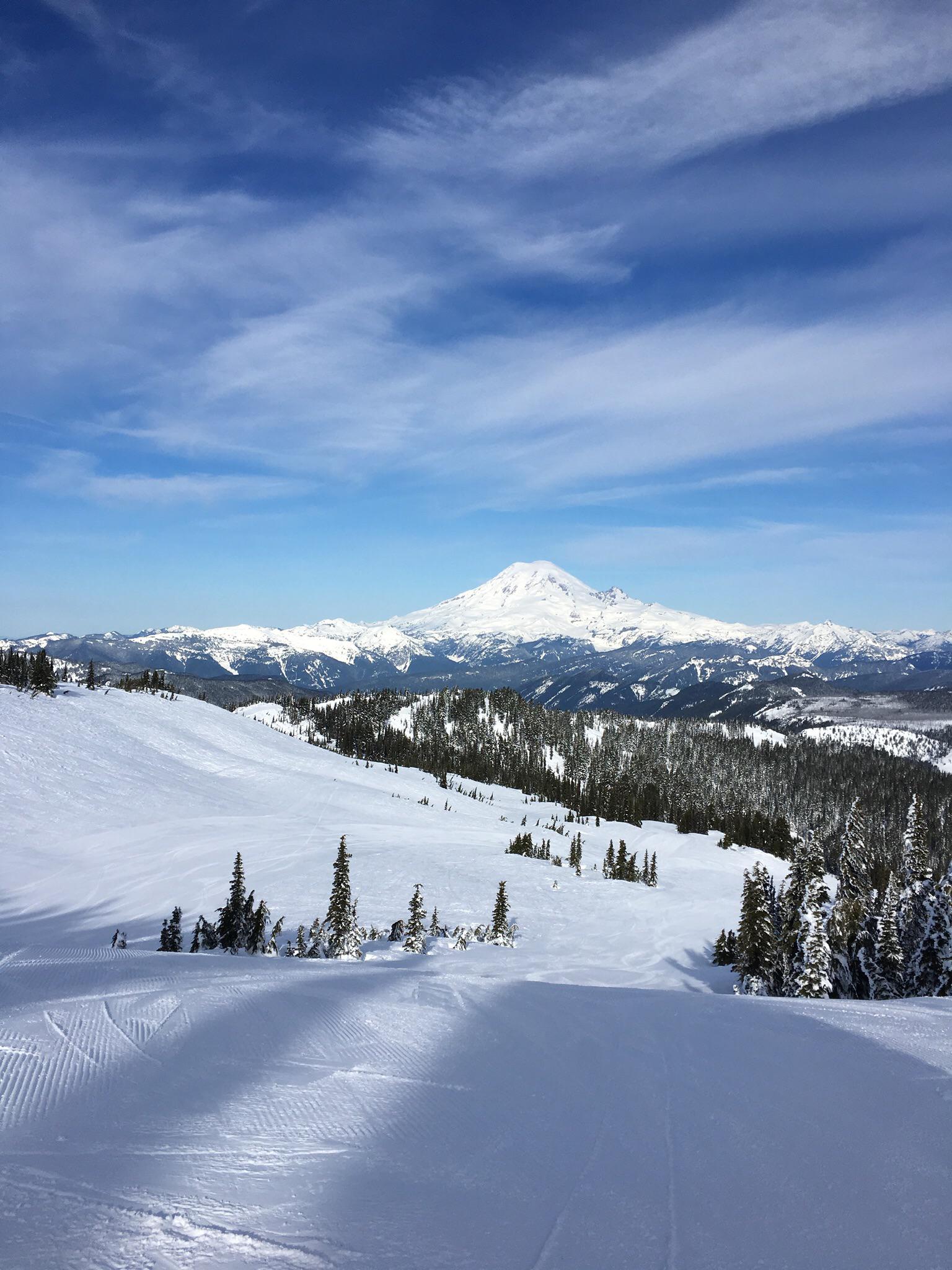 Skiing at White Pass in Washington state! 2202020 first ones up to