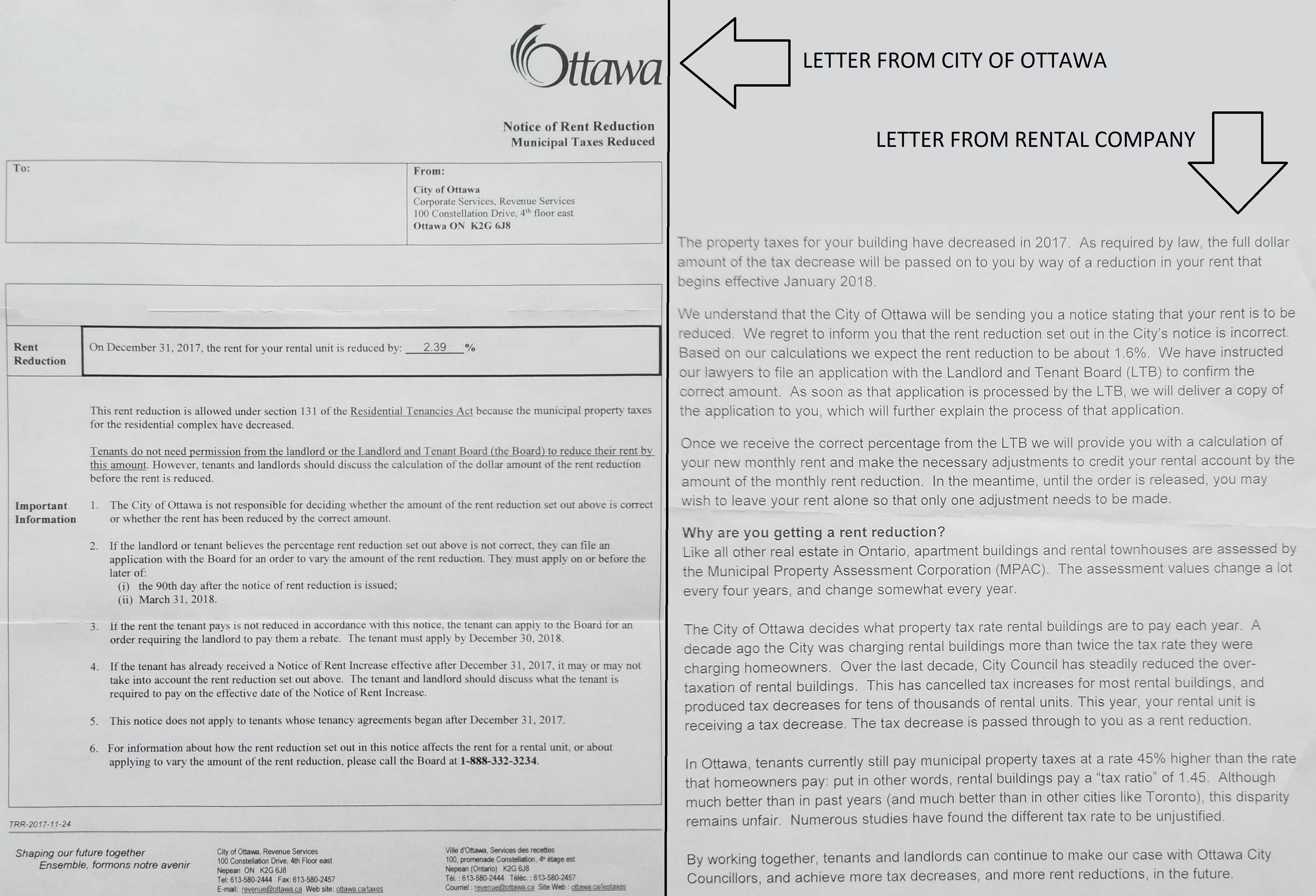 Tax Rates and Rent Reduction Is this sketchy? r/ottawa