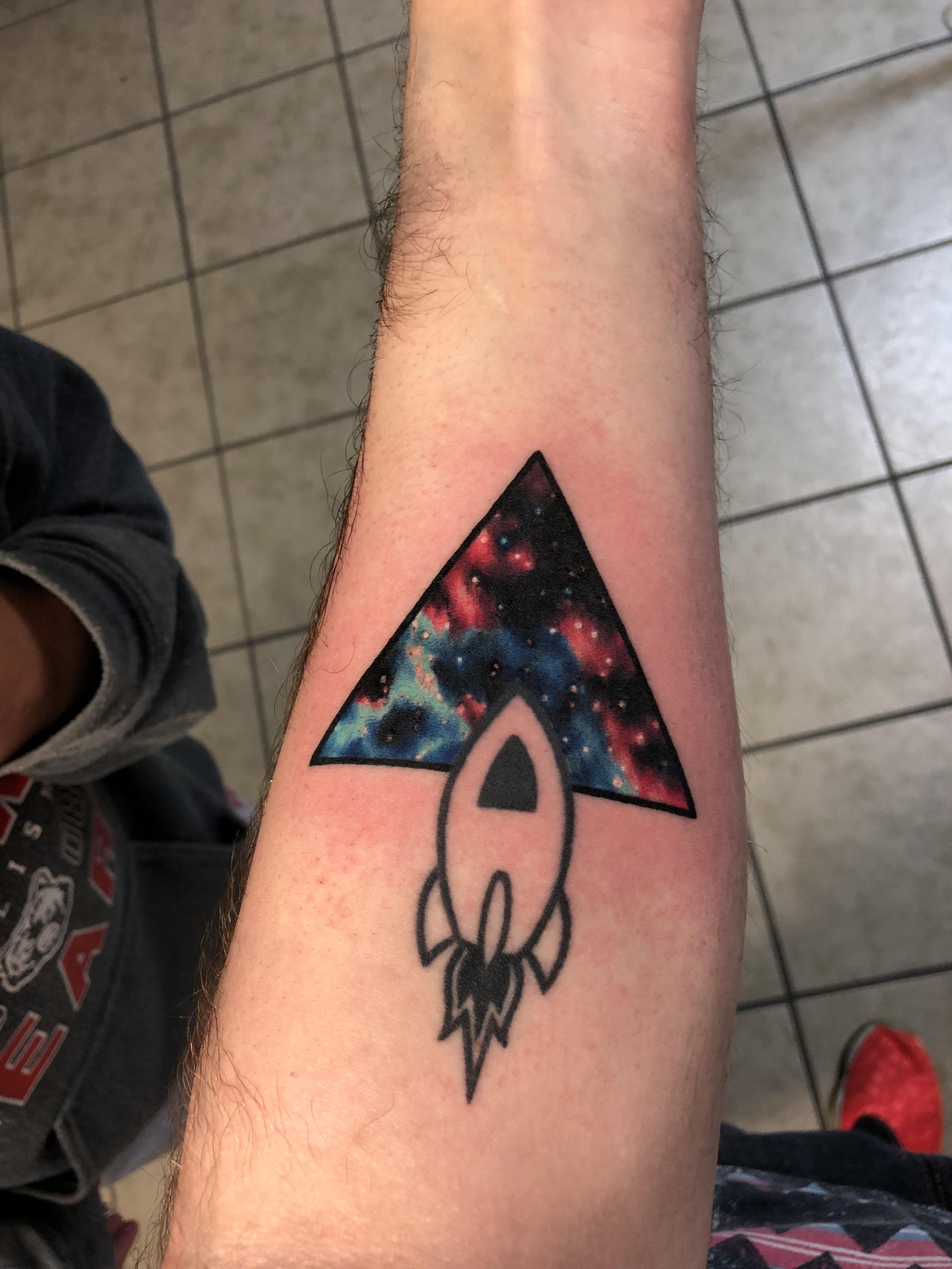 Galaxy Triangle Tattoo