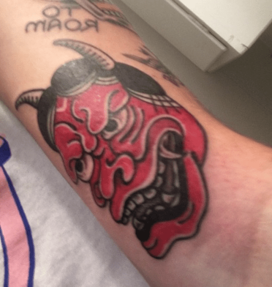 Hannya mask by DJ at Halo Tattoo in Syracuse, NY tattoos