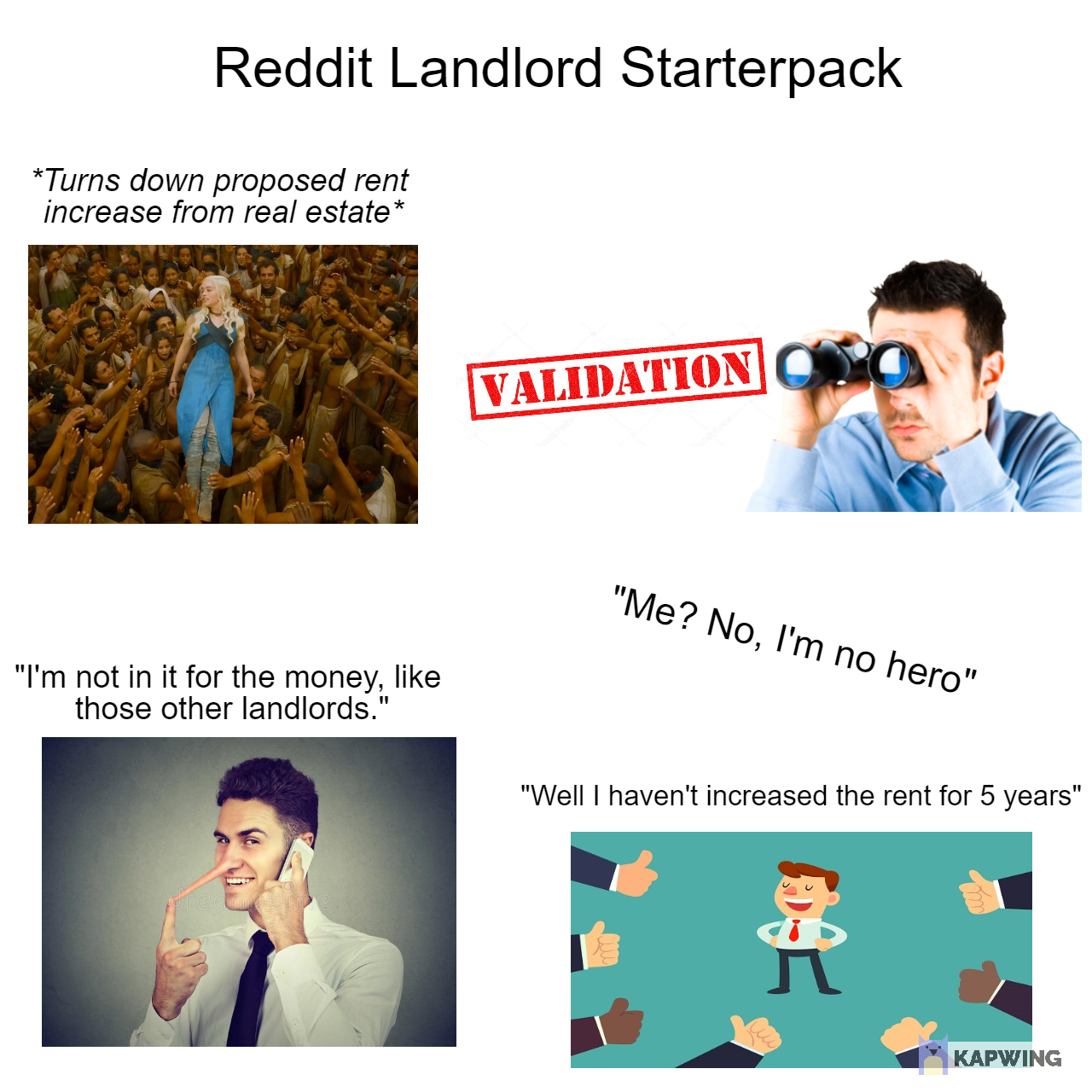 Reddit Landlord starterpack r/starterpacks