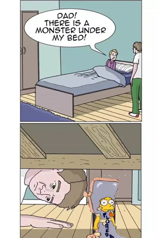 Dad, there isn't a state under my bed simpsonsshitposting