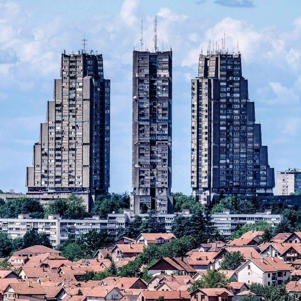 Rudo Buildings Eastern Gate of Belgrade, Serbia. r/europe
