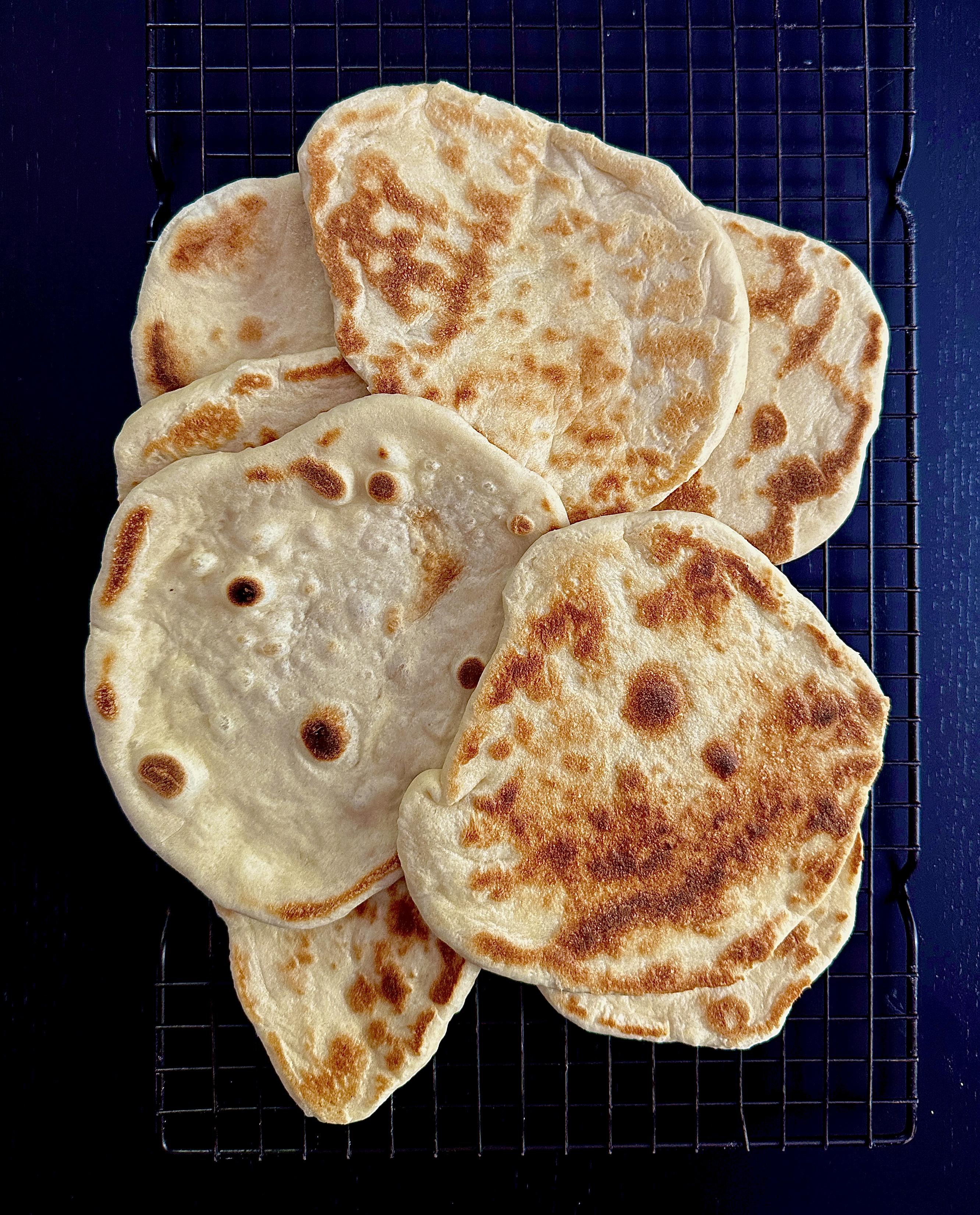 Quick flatbread. Zero to flatbread in less than 90 min with maybe 20