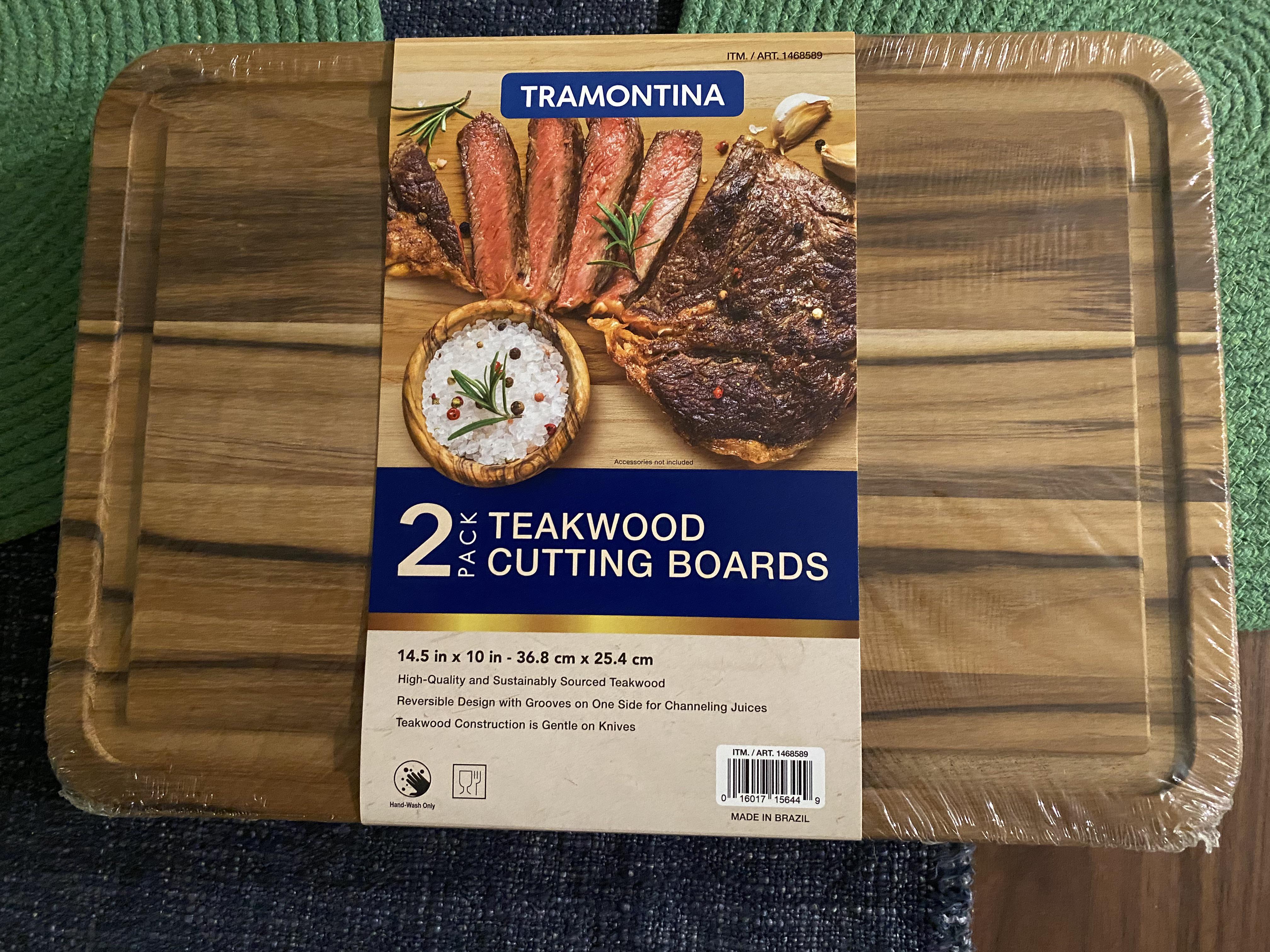 Tramontina Teakwood Cutting Boards 2 pack 14.99 r/Costco
