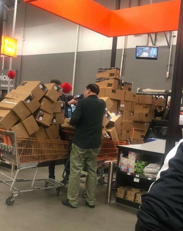 Man at a local Home Depot clearing out all N95 masks... r/SeattleWA