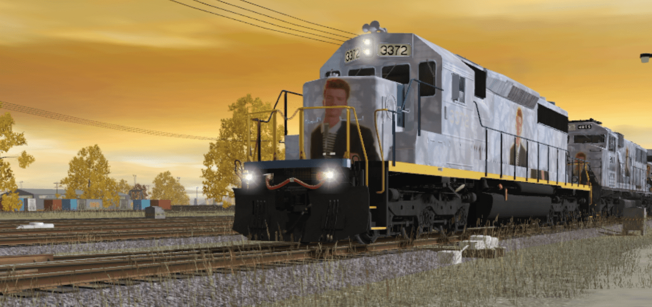 Classic SD402 just casually switching in my trainz game r/TrainPorn