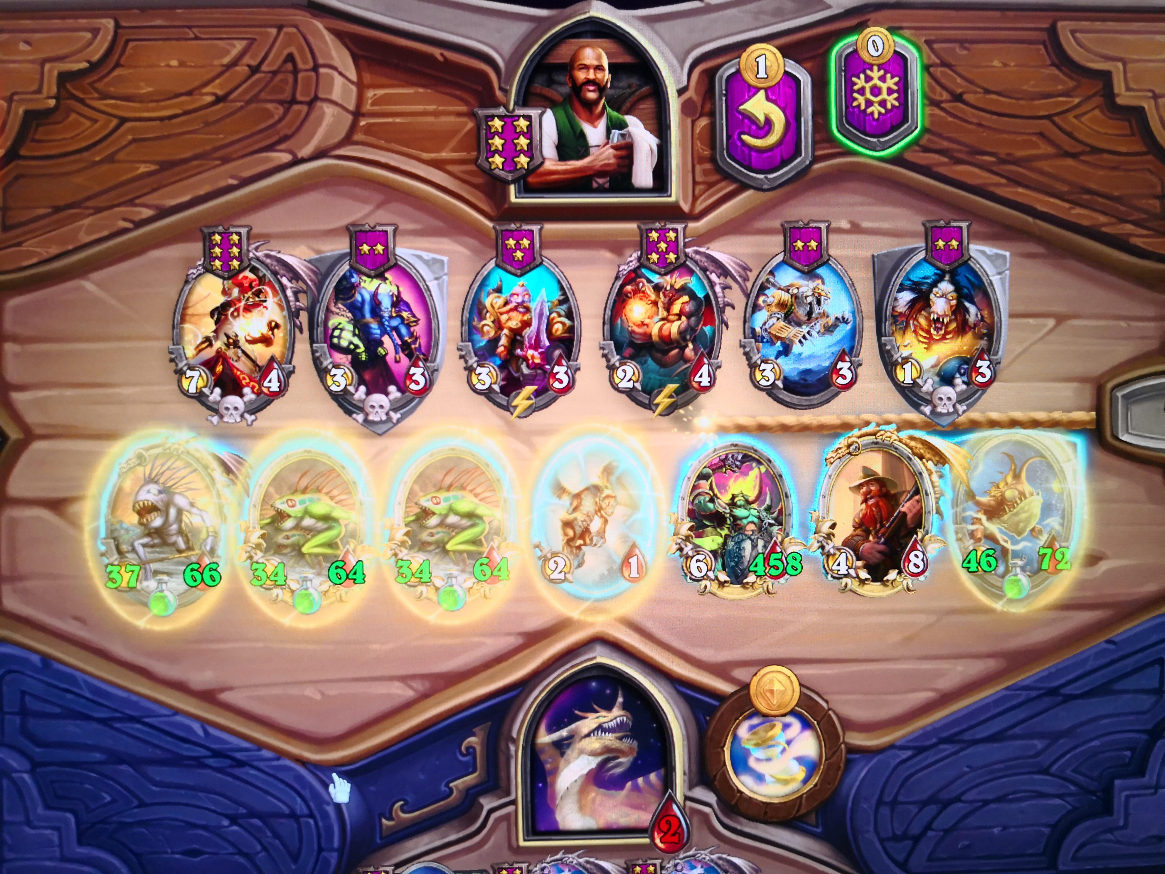 Got a gigantic battlemaster with divine shield poisonous murlocs BobsTavern