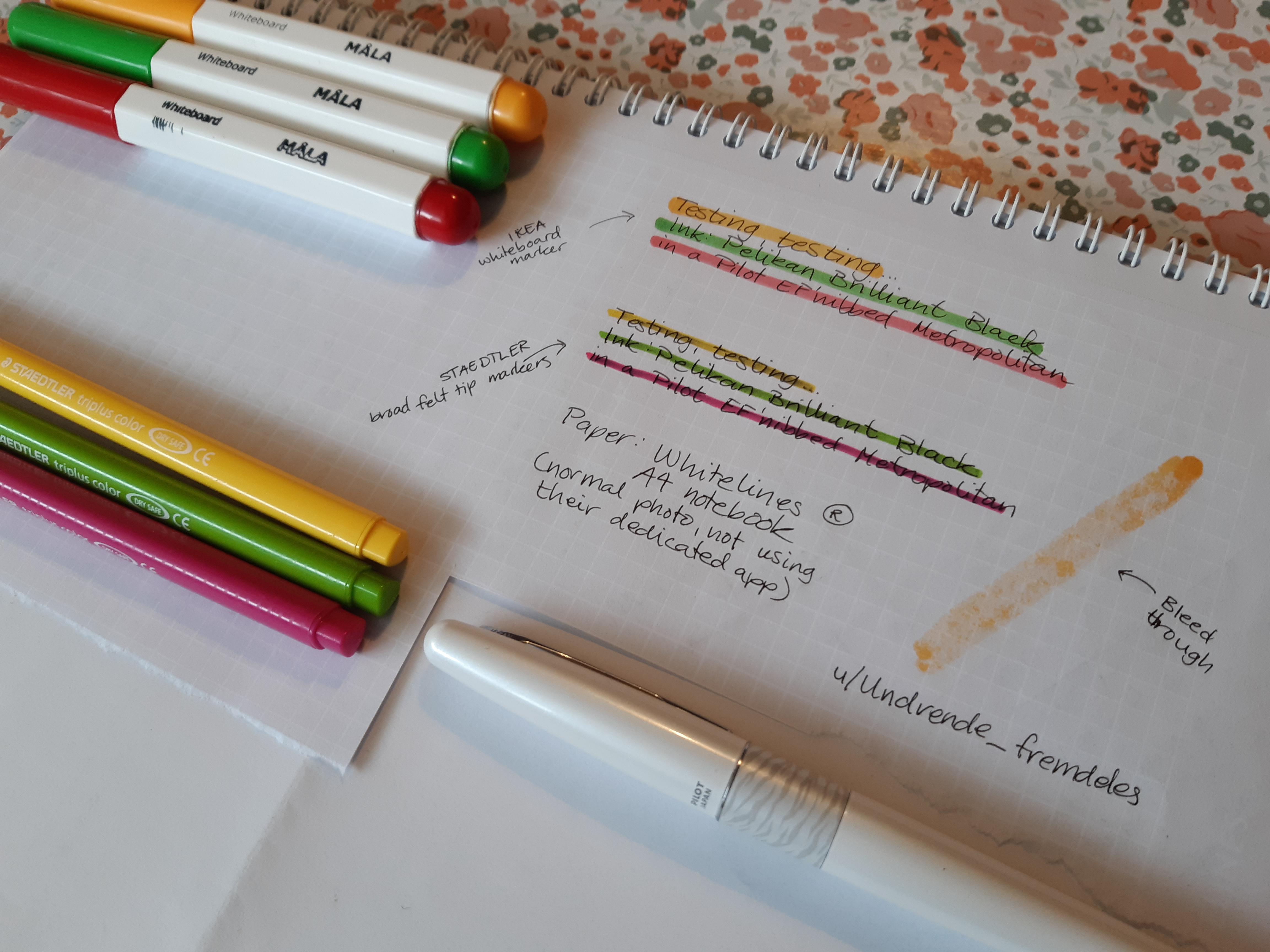 IKEA whiteboard markers do not smudge the otherwise highly soluble ink