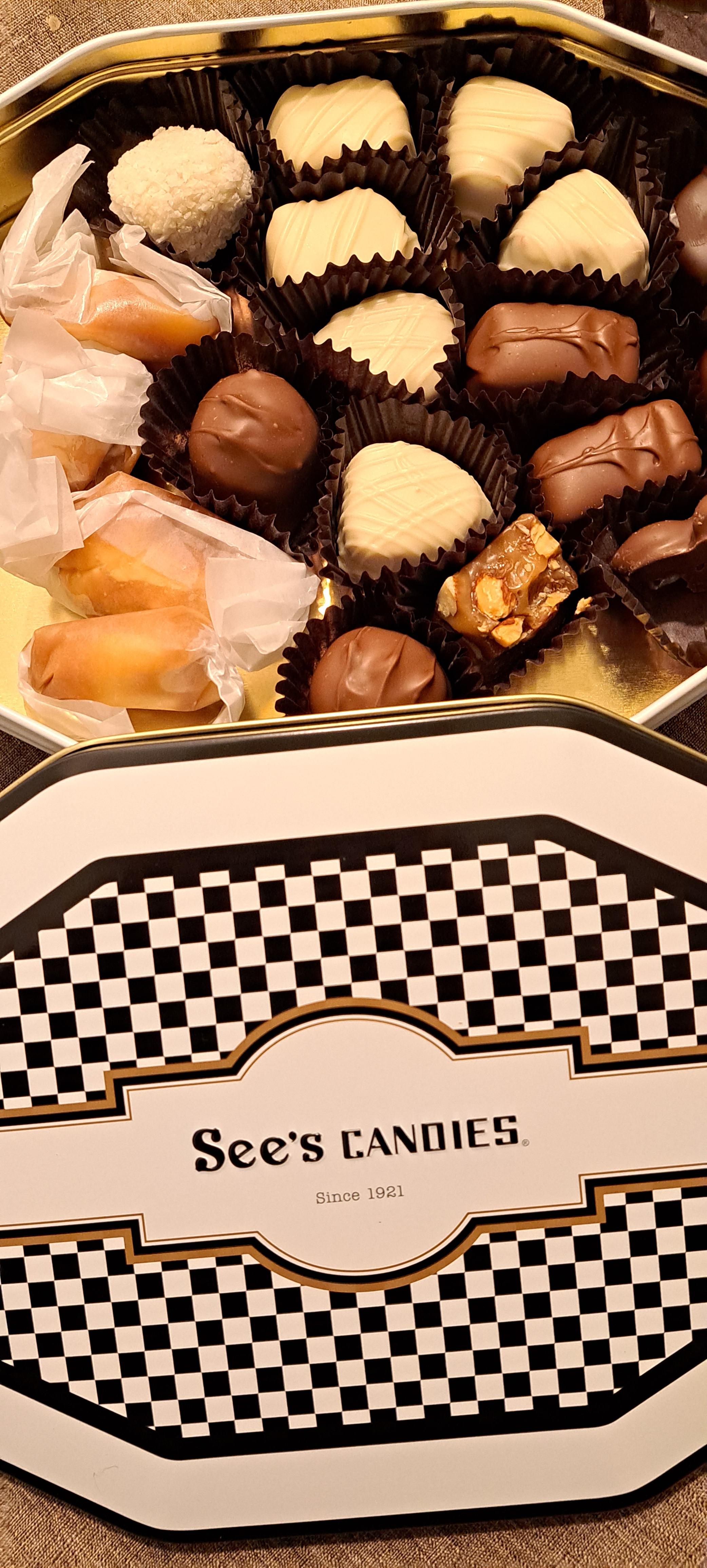 See's Candies. Closest thing to gourmet chocolate in the States, in my