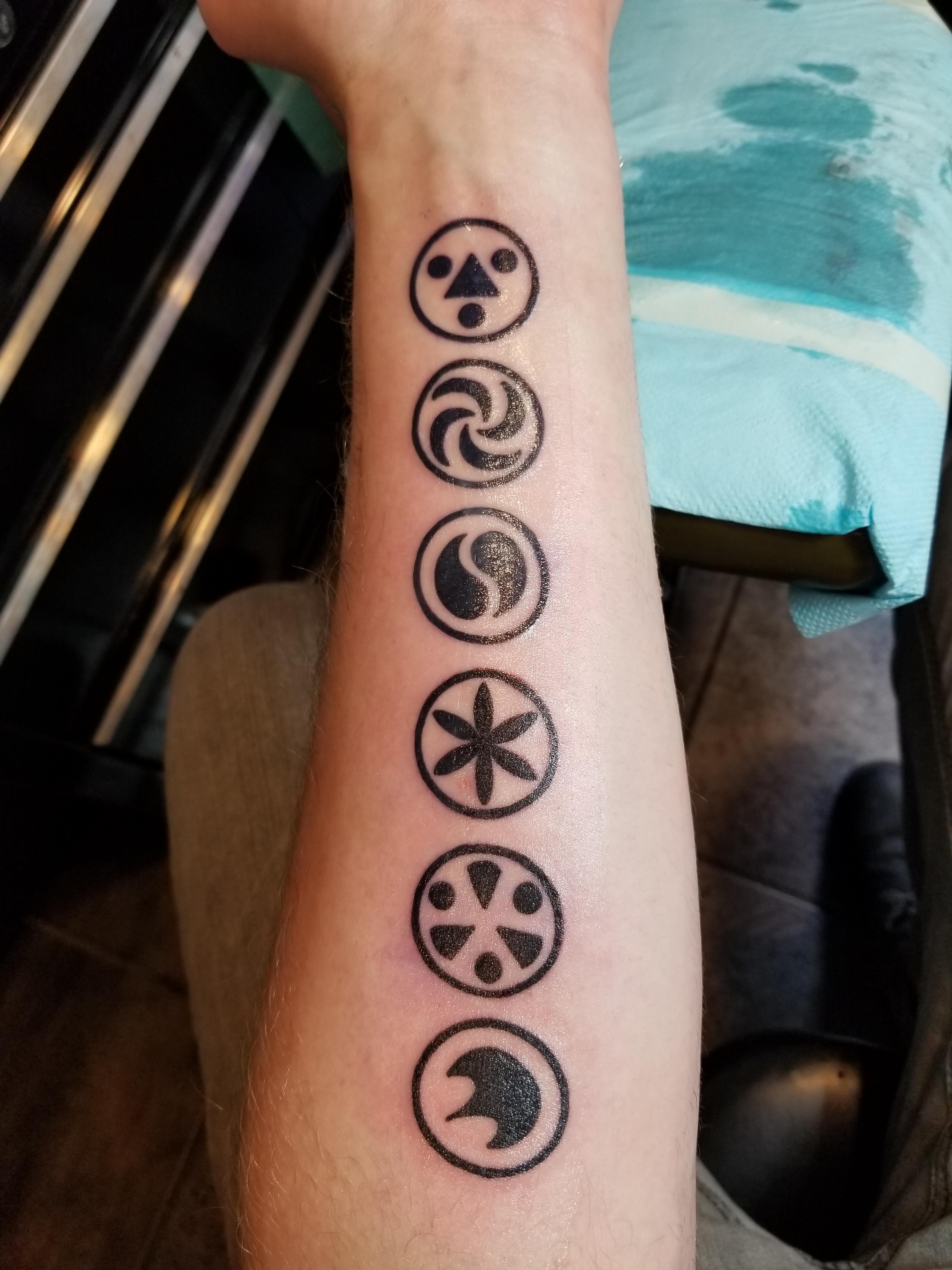 My new OOT medallions tattoo! zelda