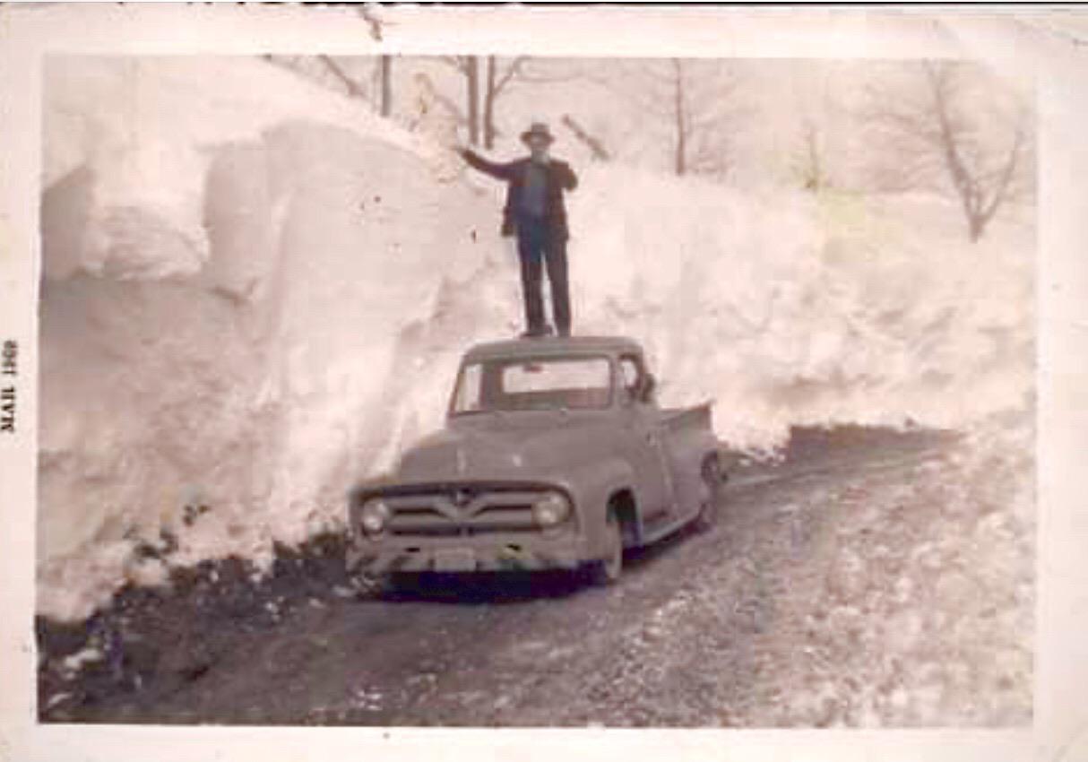 **Snow Day? ** Here is a photo from 1960 taken at “Meadows of Dan
